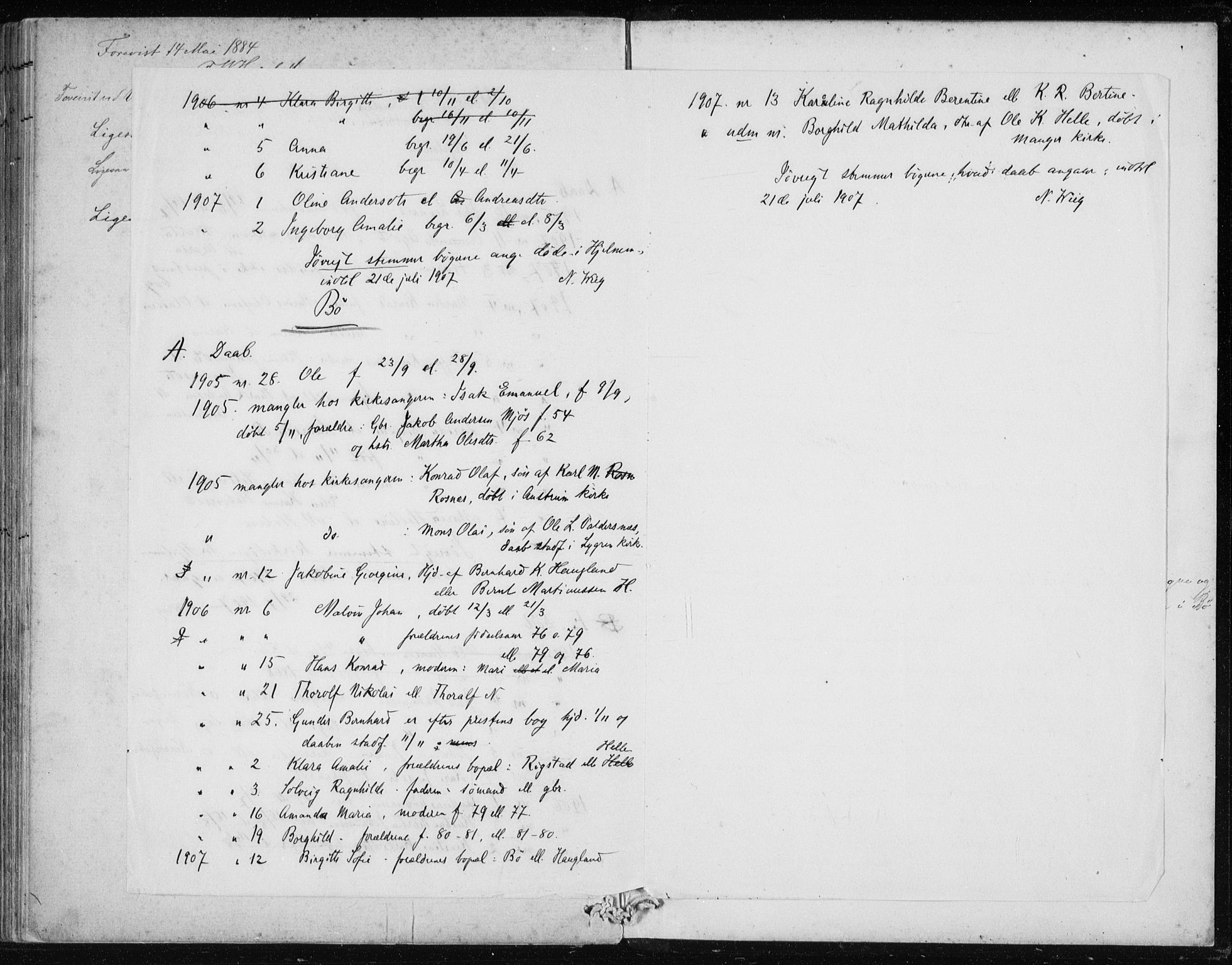 Manger sokneprestembete, SAB/A-76801/H/Hab: Parish register (copy) no. B 2, 1882-1890