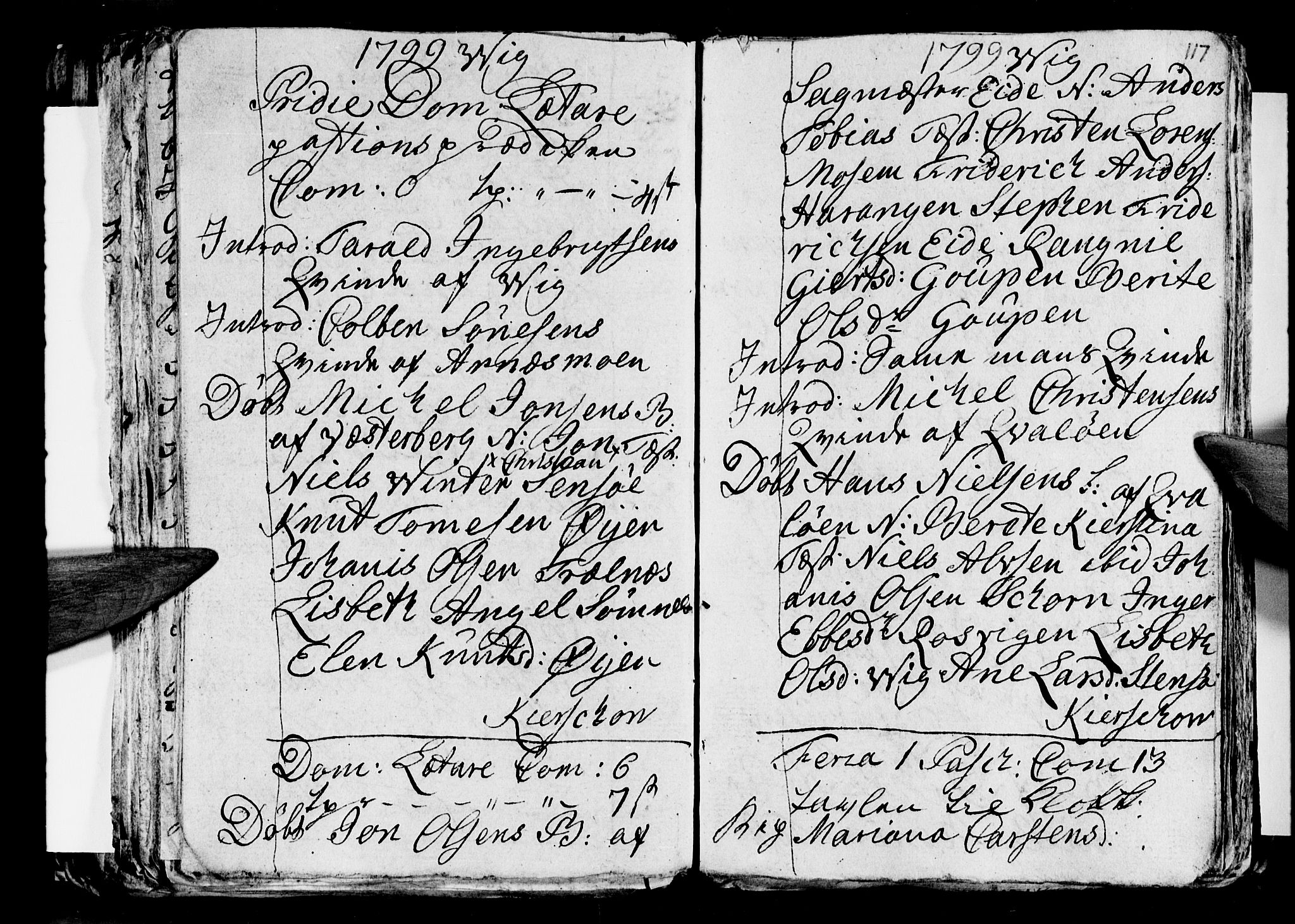 Ministerialprotokoller, klokkerbøker og fødselsregistre - Nordland, AV/SAT-A-1459/812/L0184: Parish register (copy) no. 812C02, 1793-1809, p. 117