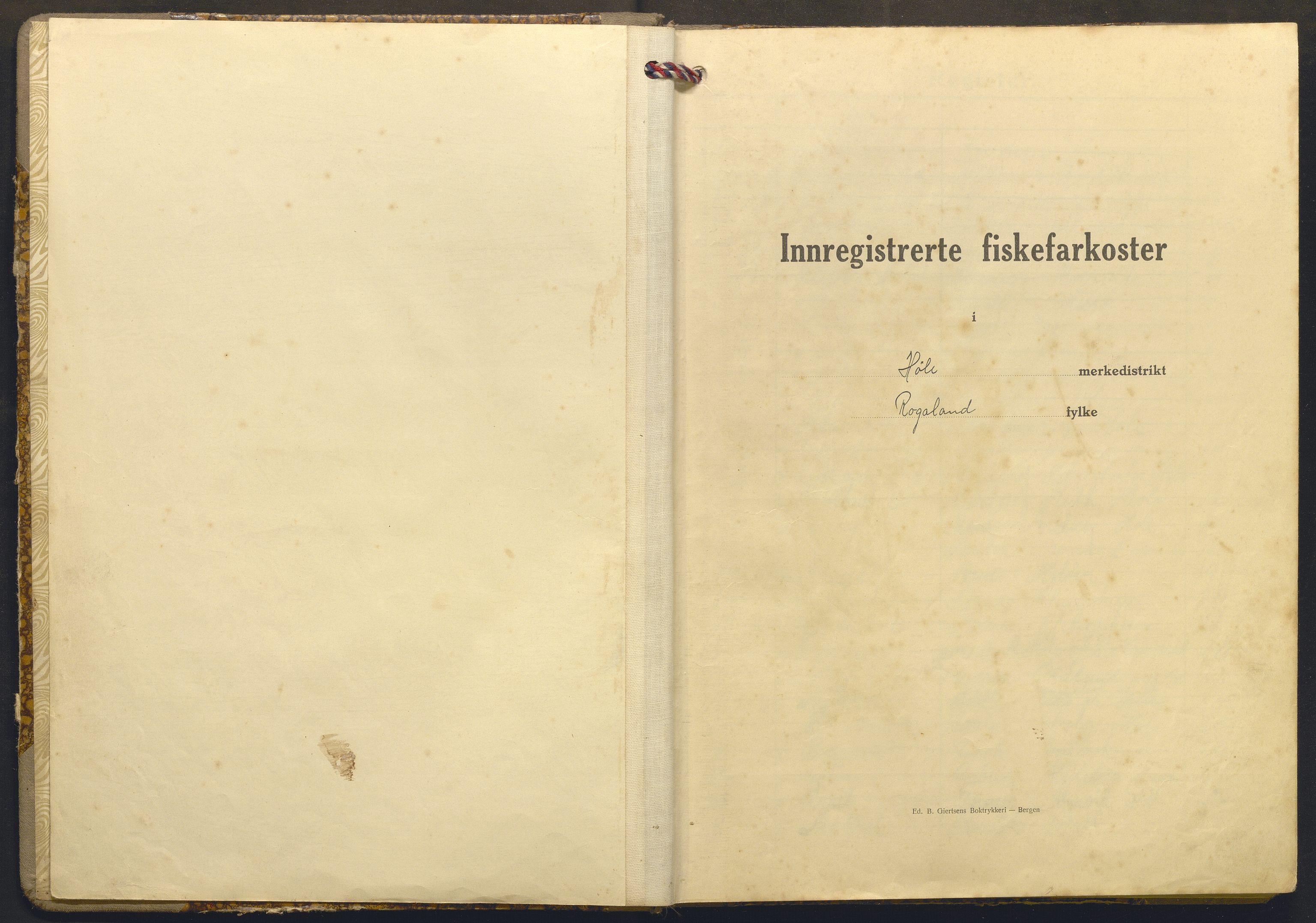Fiskeridirektoratet - 1 Adm. ledelse - 13 Båtkontoret, AV/SAB-A-2003/I/Ia/Iai/L0041: 135.0914/2 Merkeprotokoll - Høle, 1939-1964