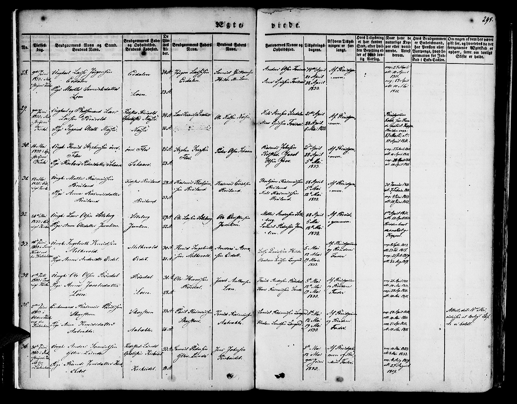 Innvik sokneprestembete, AV/SAB-A-80501: Parish register (official) no. A 4II, 1832-1846, p. 295