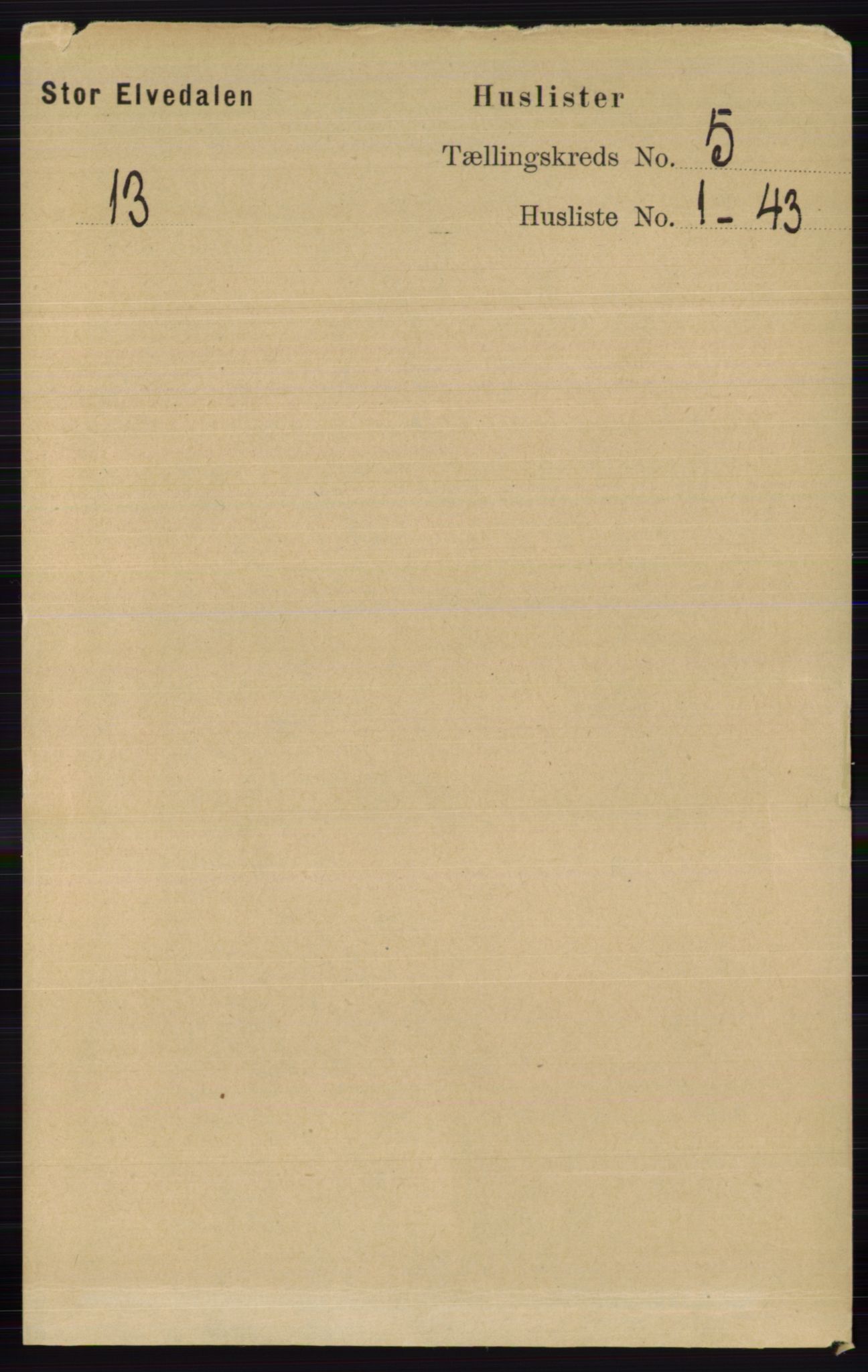 RA, 1891 census for 0430 Stor-Elvdal, 1891, p. 1668