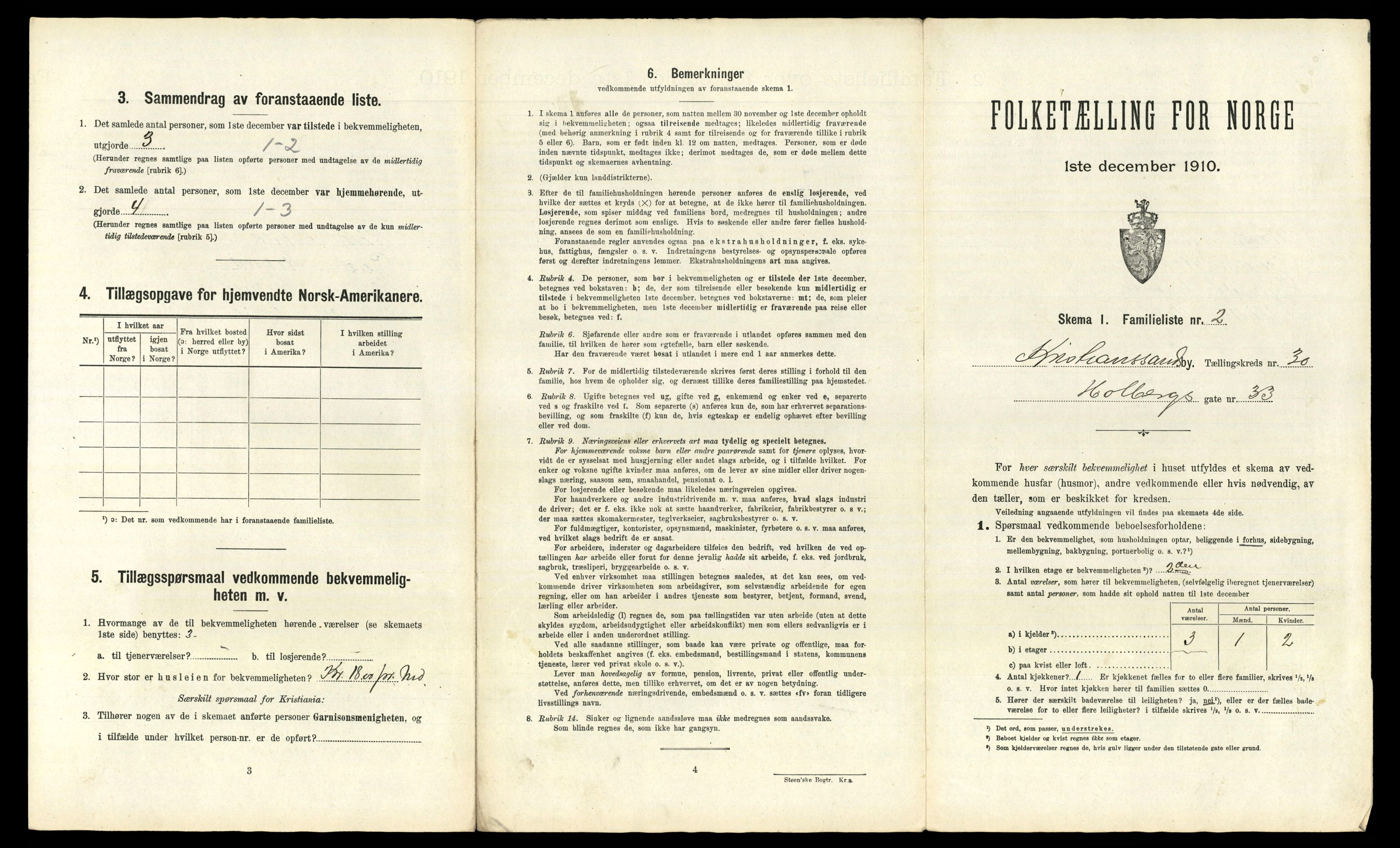 RA, 1910 census for Kristiansand, 1910, p. 8096