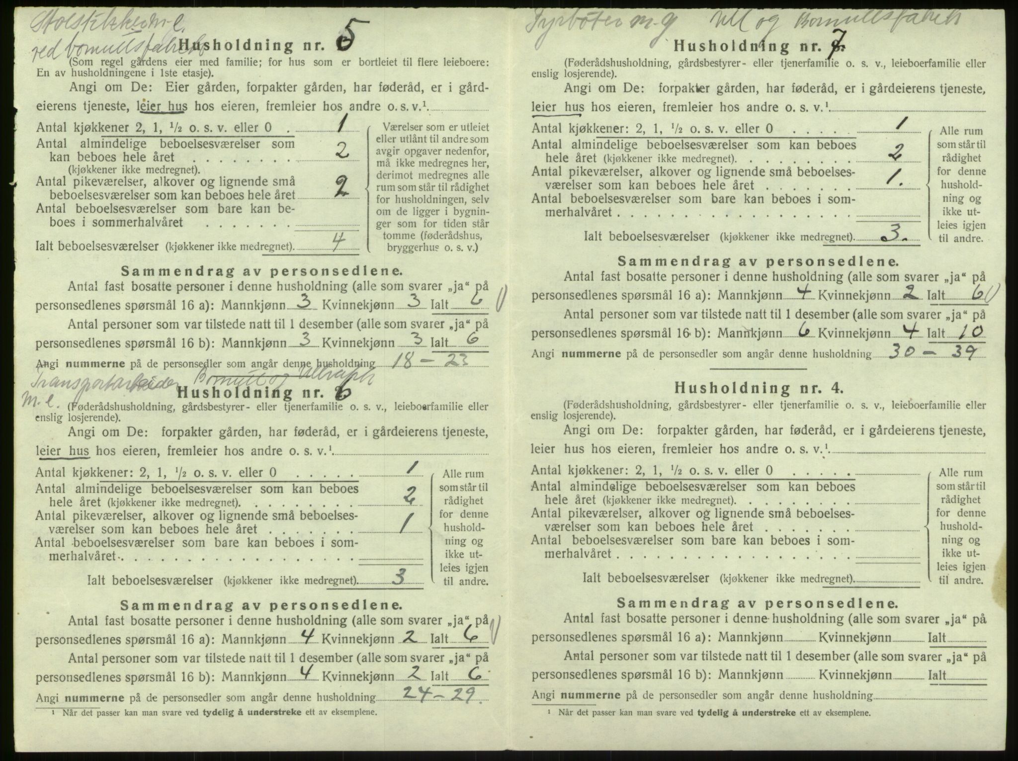 SAB, 1920 census for Bruvik, 1920, p. 751