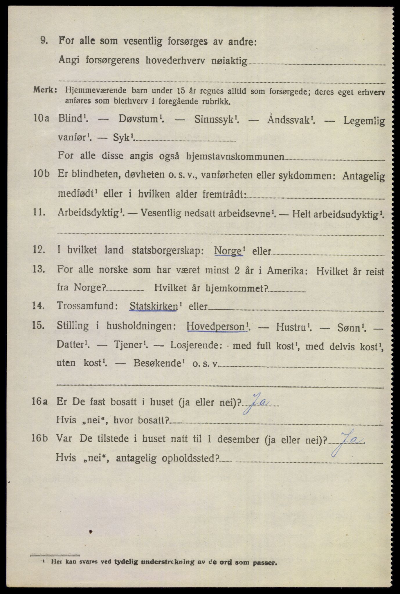 SAKO, 1920 census for Gol, 1920, p. 2181