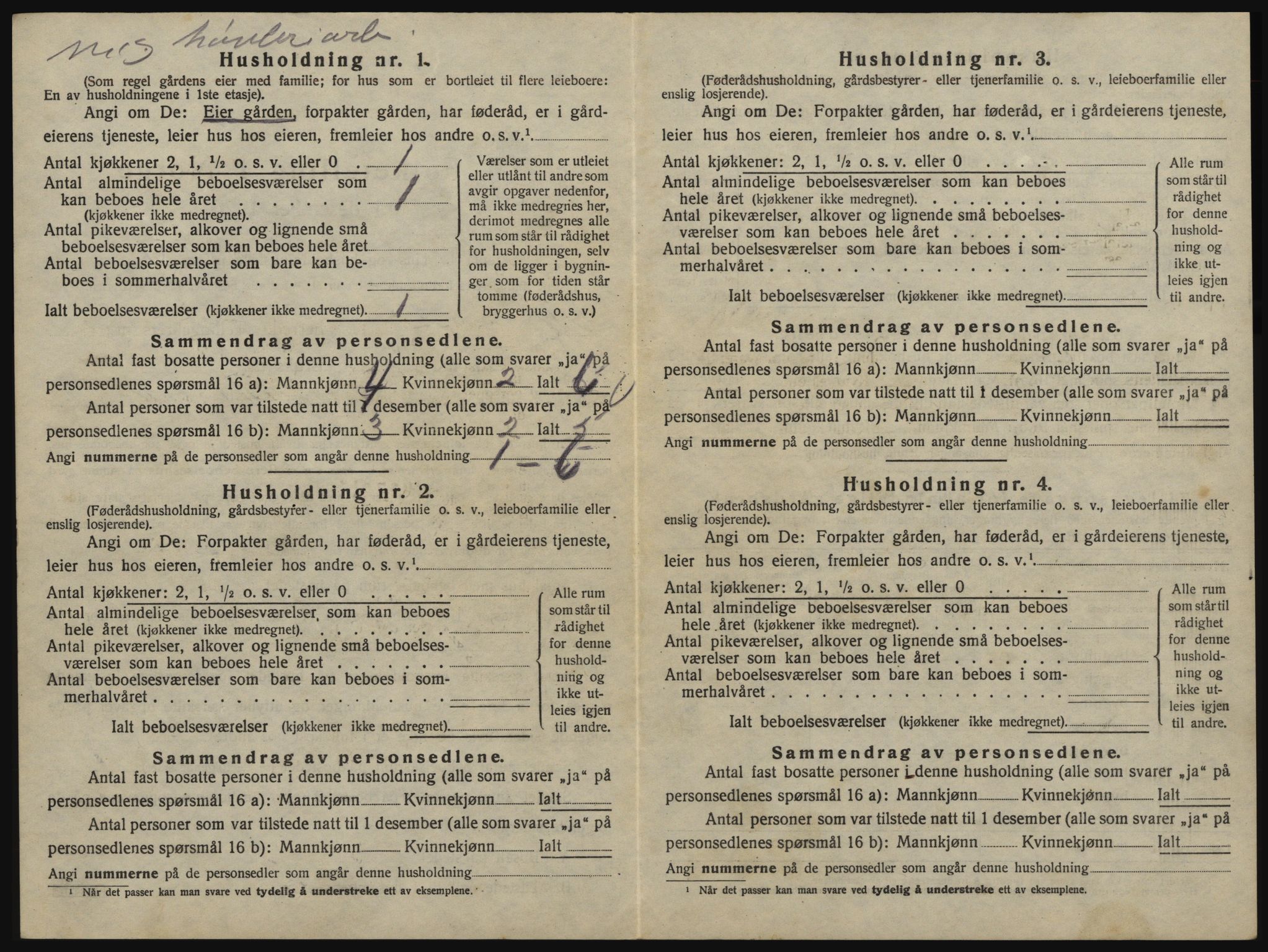 SAO, 1920 census for Glemmen, 1920, p. 962