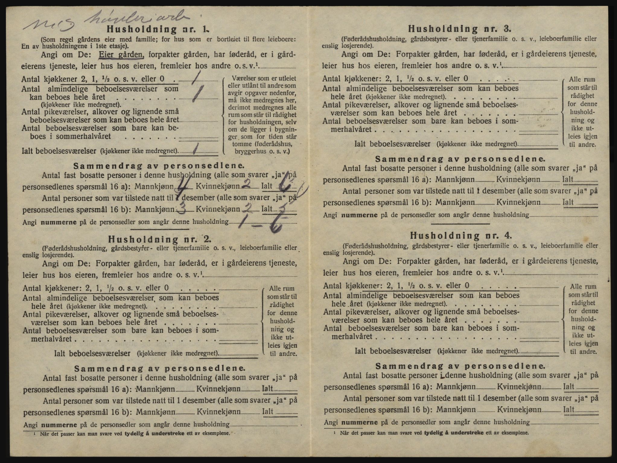 SAO, 1920 census for Glemmen, 1920, p. 962