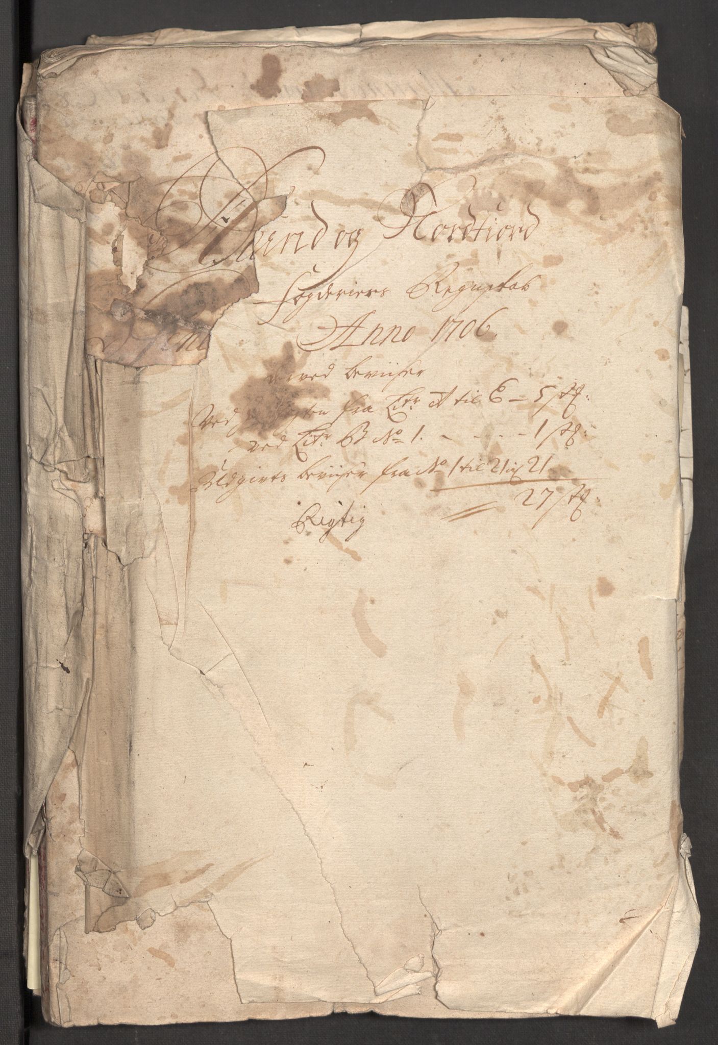 Rentekammeret inntil 1814, Reviderte regnskaper, Fogderegnskap, RA/EA-4092/R53/L3430: Fogderegnskap Sunn- og Nordfjord, 1706-1707, p. 3