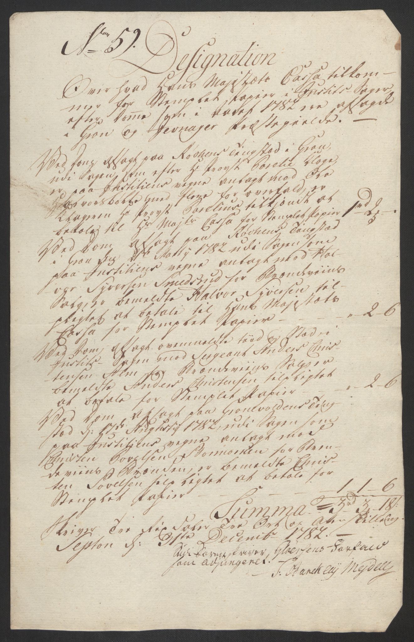 Rentekammeret inntil 1814, Reviderte regnskaper, Fogderegnskap, AV/RA-EA-4092/R19/L1369: Fogderegnskap Toten, Hadeland og Vardal, 1782, p. 207