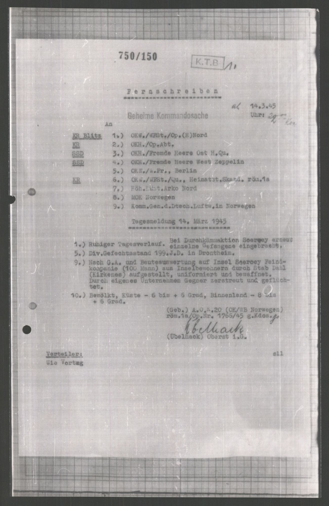 Forsvarets Overkommando. 2 kontor. Arkiv 11.4. Spredte tyske arkivsaker, AV/RA-RAFA-7031/D/Dar/Dara/L0003: Krigsdagbøker for 20. Gebirgs-Armee-Oberkommando (AOK 20), 1945, p. 640