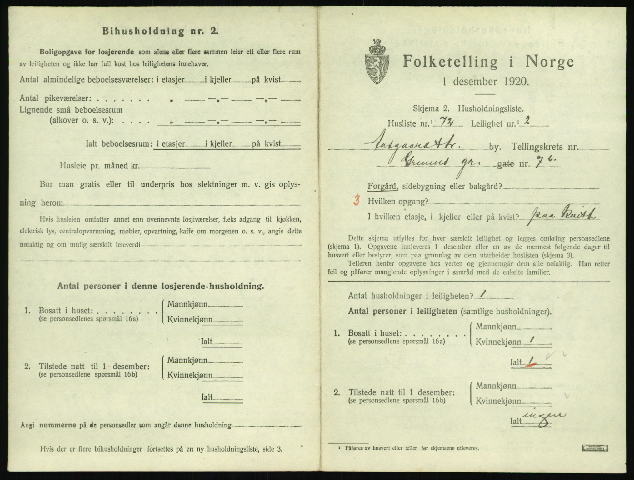 SAKO, 1920 census for Åsgårdstrand, 1920, p. 495