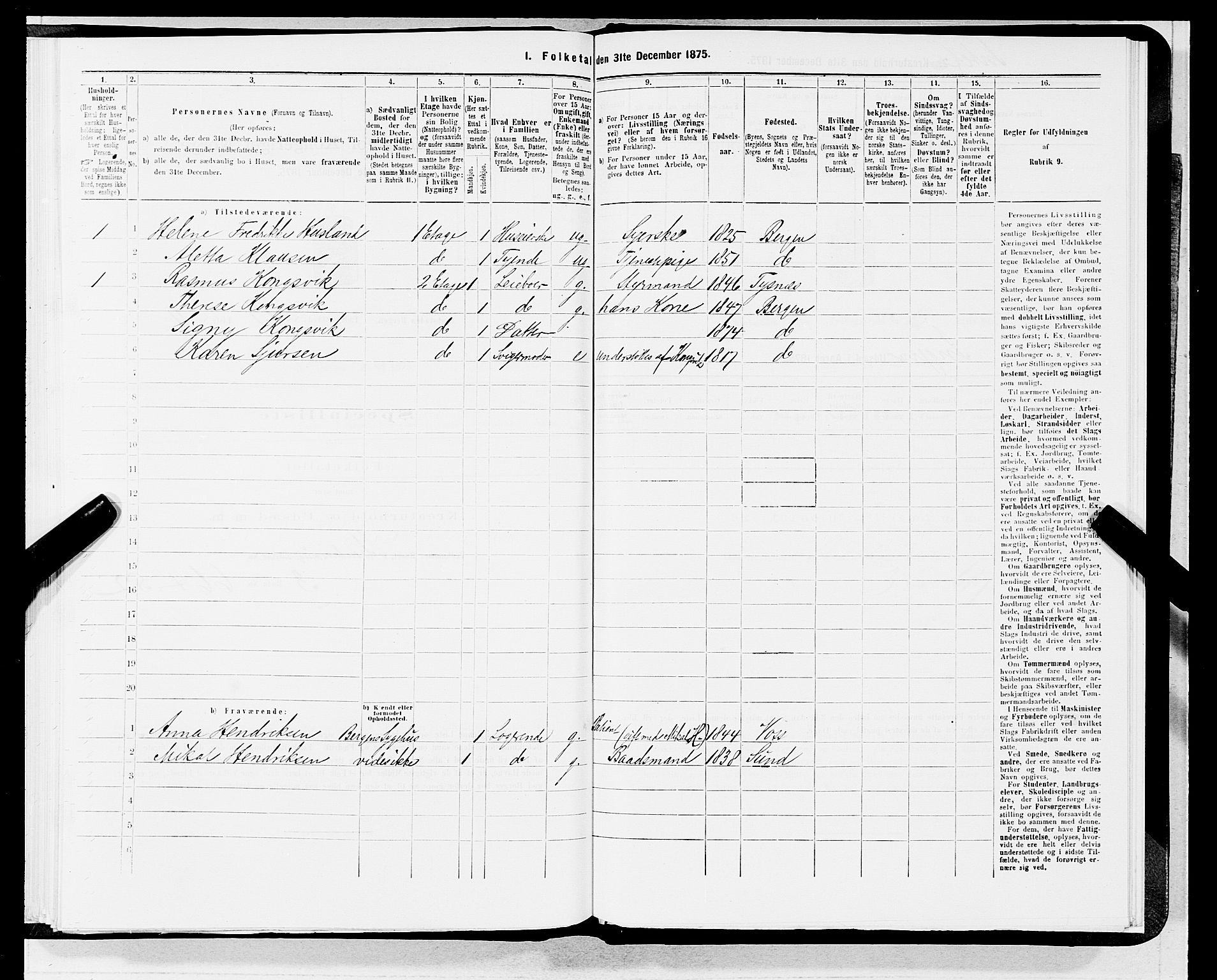 SAB, 1875 census for 1301 Bergen, 1875, p. 642