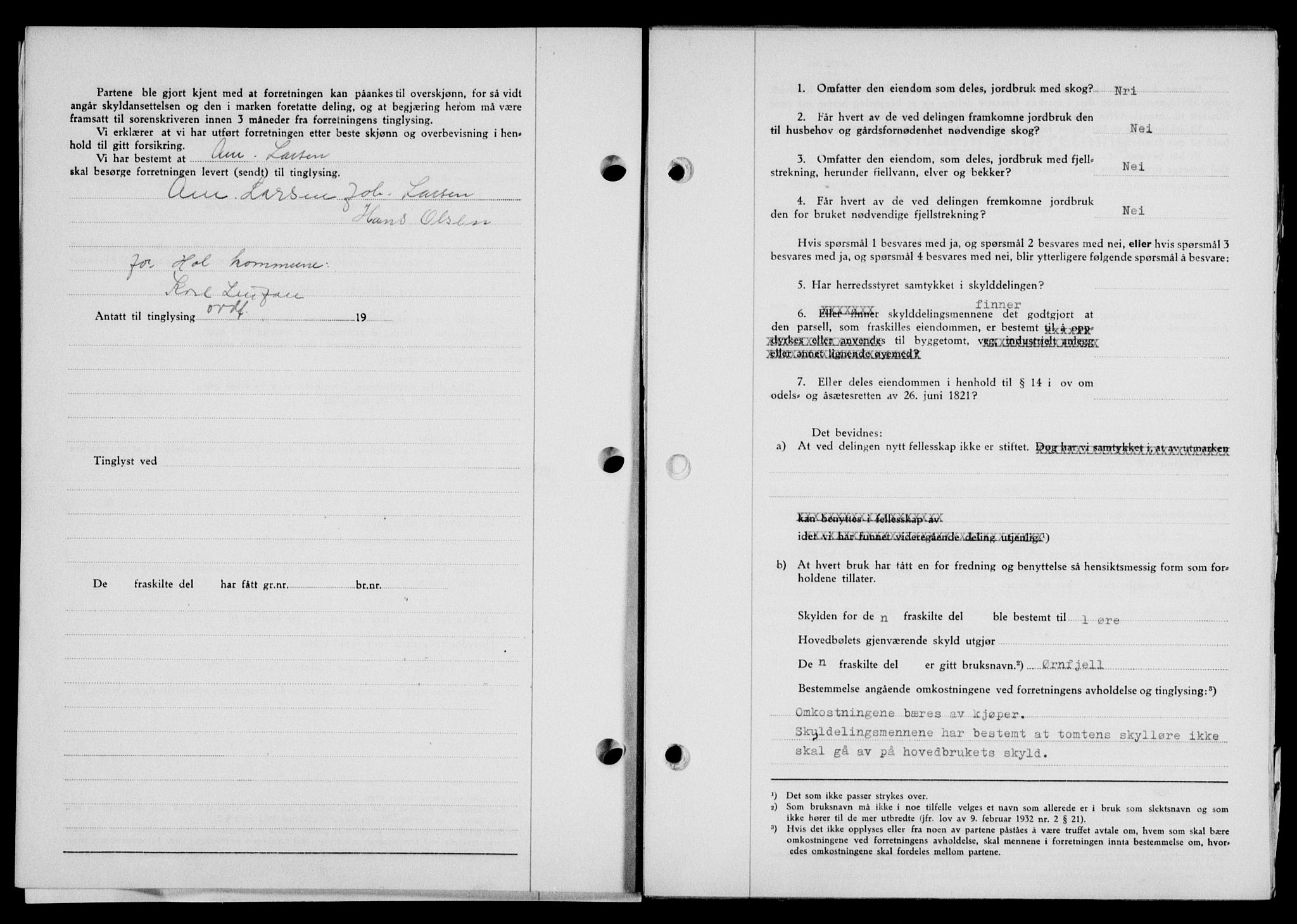 Lofoten sorenskriveri, SAT/A-0017/1/2/2C/L0021a: Mortgage book no. 21a, 1949-1949, Diary no: : 1941/1949
