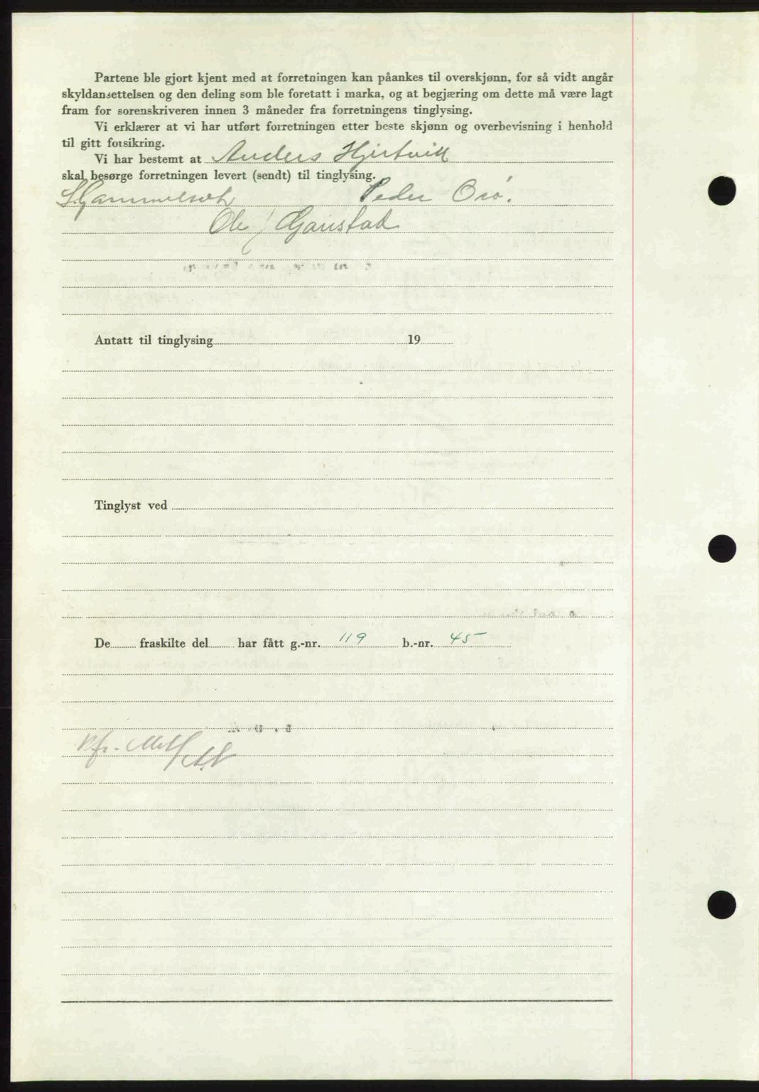 Nordmøre sorenskriveri, AV/SAT-A-4132/1/2/2Ca: Mortgage book no. A115, 1950-1950, Diary no: : 2322/1950