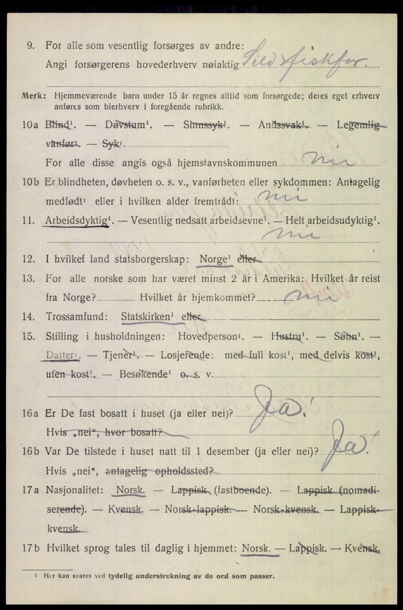 SAT, 1920 census for Bodin, 1920, p. 4865