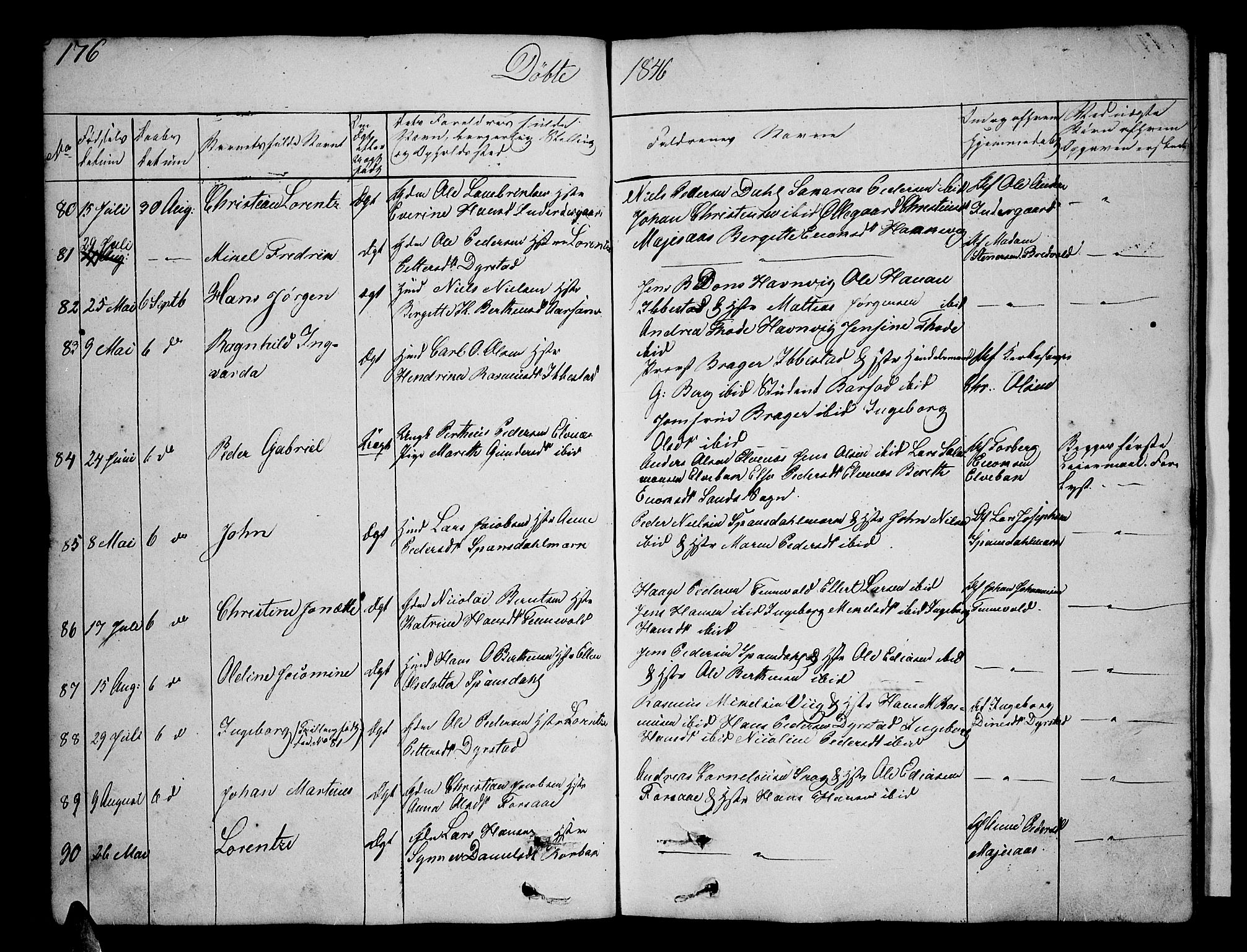 Ibestad sokneprestembete, AV/SATØ-S-0077/H/Ha/Hab/L0003klokker: Parish register (copy) no. 3, 1833-1852, p. 176