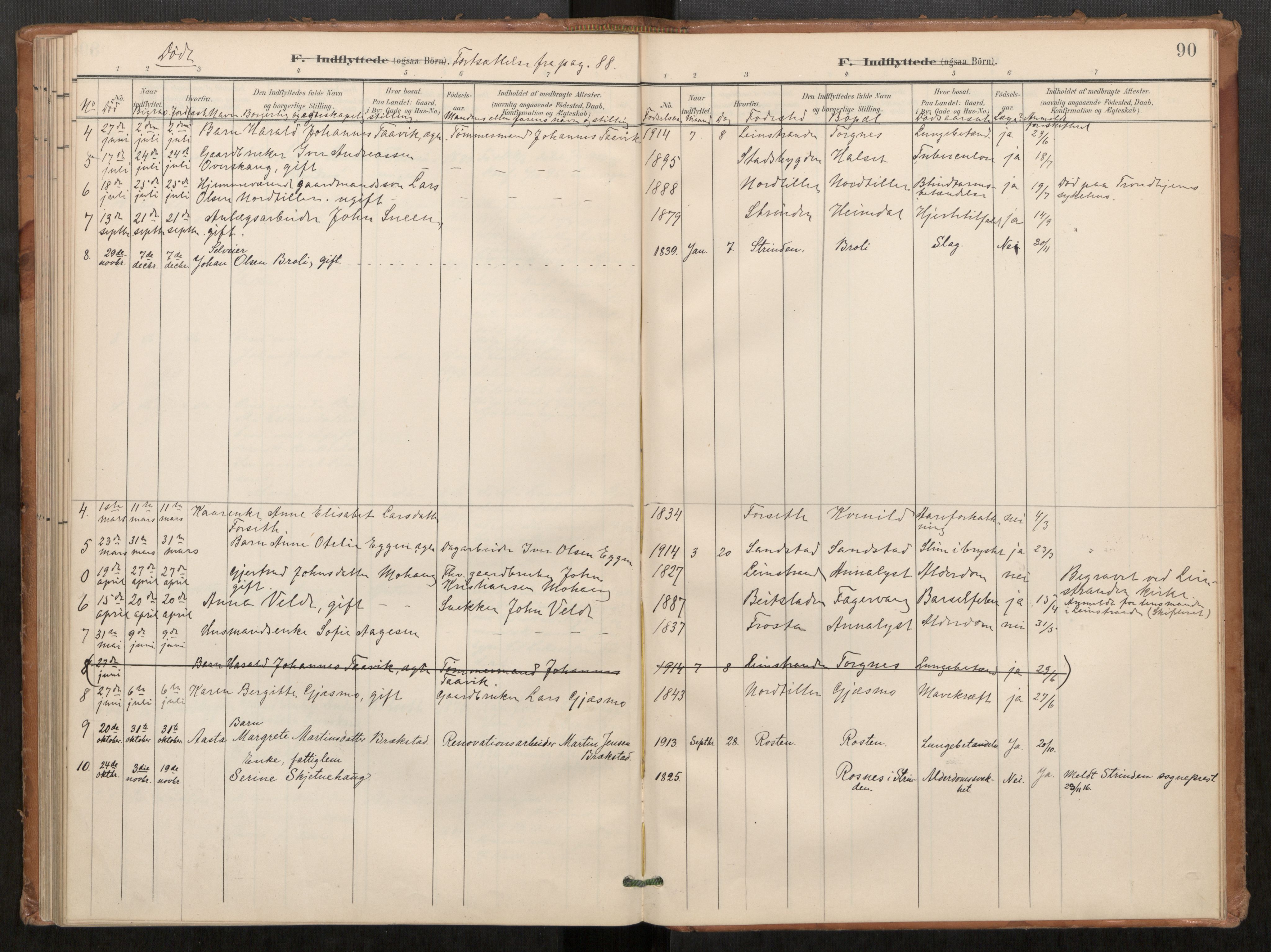 Klæbu sokneprestkontor, SAT/A-1112: Parish register (official) no. 2, 1900-1916, p. 90