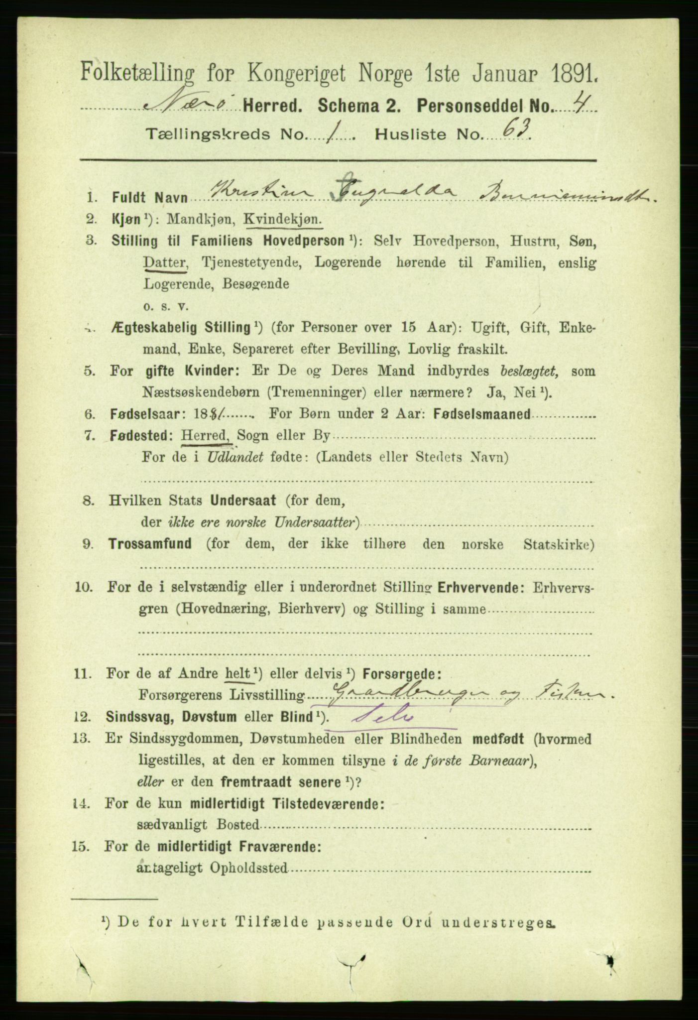 RA, 1891 census for 1751 Nærøy, 1891, p. 543