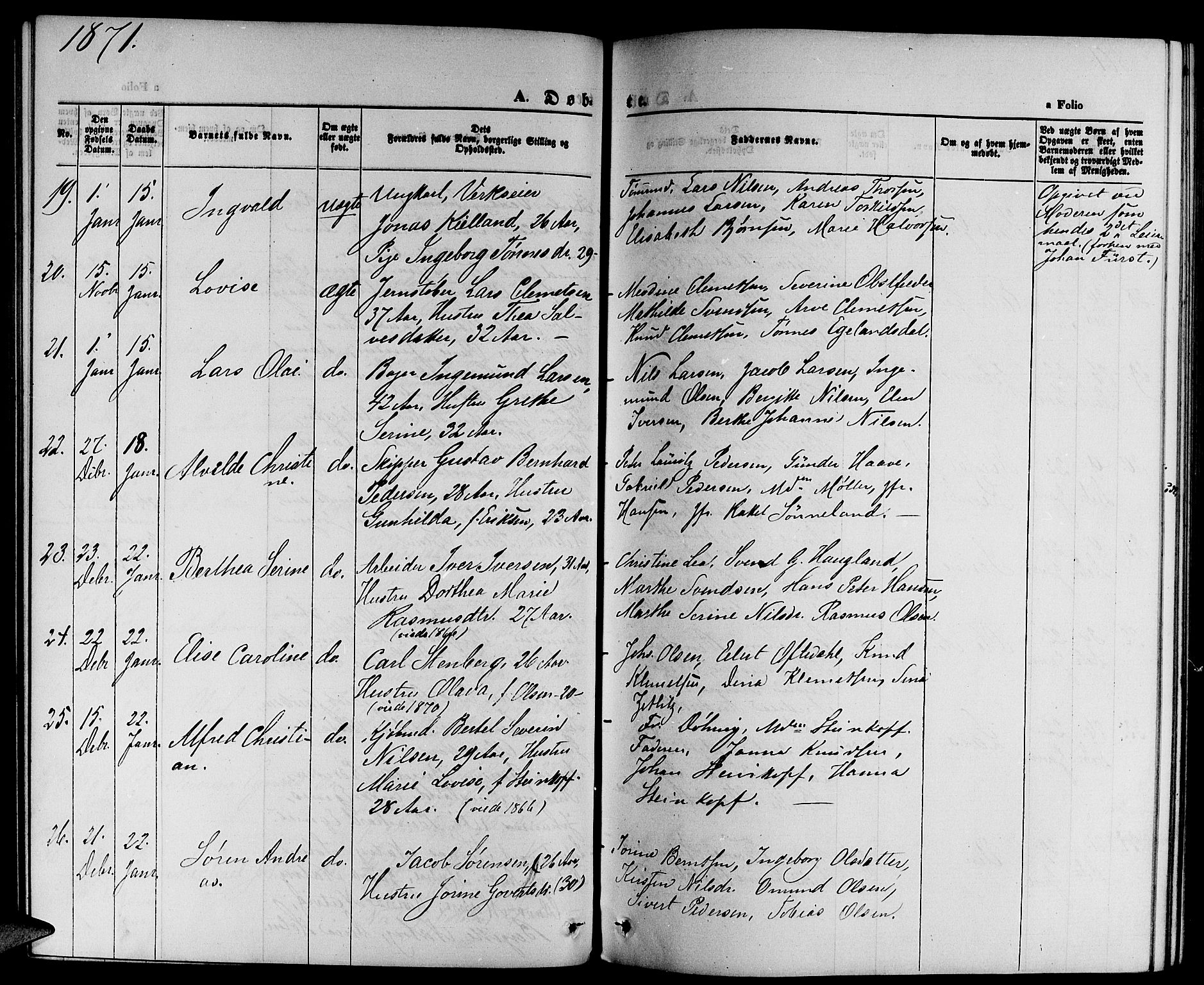 St. Petri sokneprestkontor, AV/SAST-A-101813/001/30/30BB/L0001: Parish register (copy) no. B 1, 1865-1878