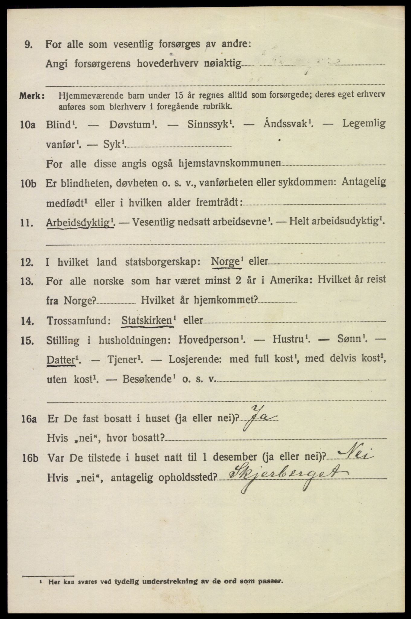 SAH, 1920 census for Trysil, 1920, p. 2546