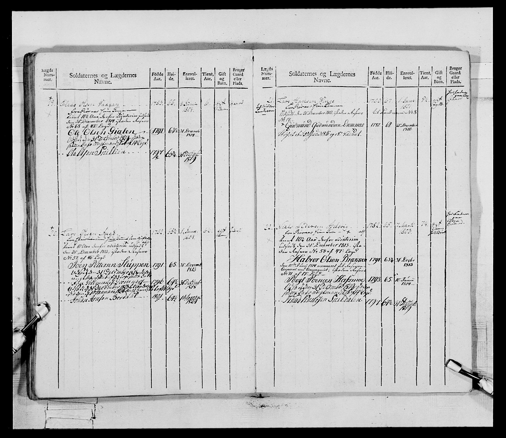 Generalitets- og kommissariatskollegiet, Det kongelige norske kommissariatskollegium, AV/RA-EA-5420/E/Eh/L0083b: 2. Trondheimske nasjonale infanteriregiment, 1810, p. 155