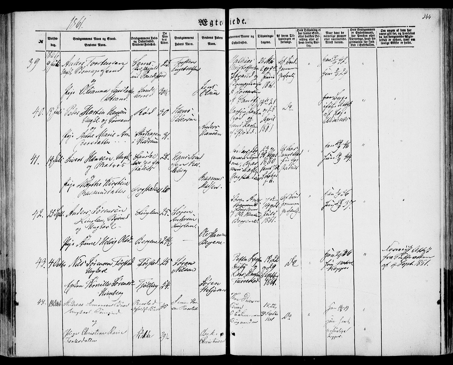 Sandar kirkebøker, SAKO/A-243/F/Fa/L0007: Parish register (official) no. 7, 1855-1861, p. 344