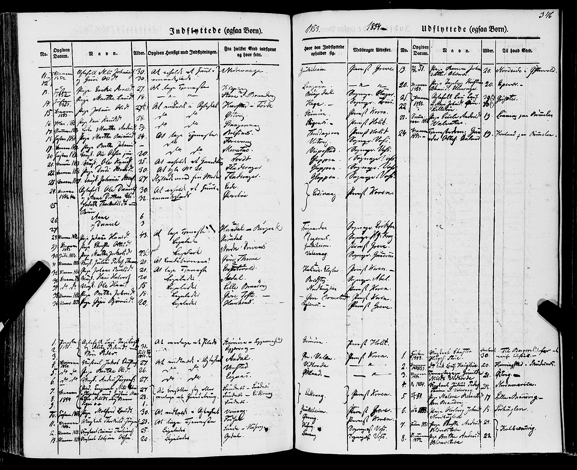 Stord sokneprestembete, SAB/A-78201/H/Haa: Parish register (official) no. A 7, 1841-1861, p. 346