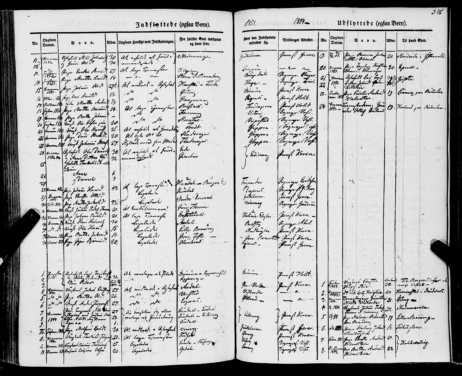 Stord sokneprestembete, AV/SAB-A-78201/H/Haa: Parish register (official) no. A 7, 1841-1861, p. 346
