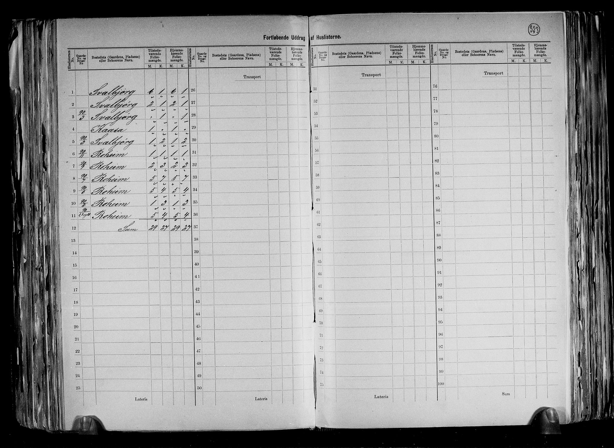 RA, 1891 census for 0822 Sauherad, 1891, p. 29