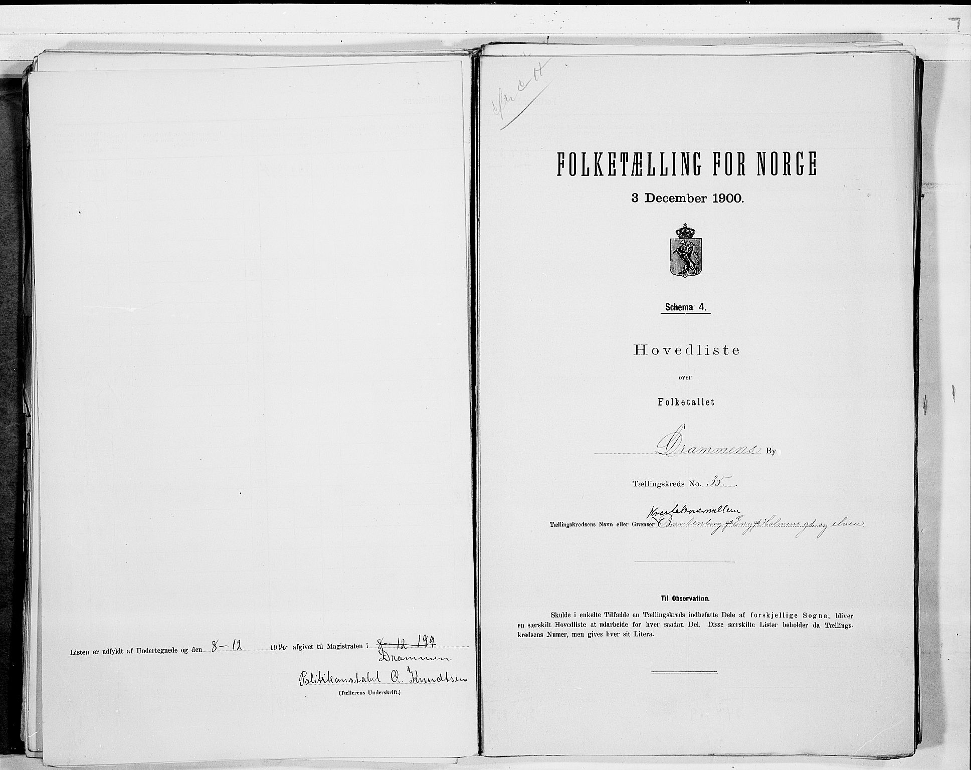 RA, 1900 census for Drammen, 1900, p. 75