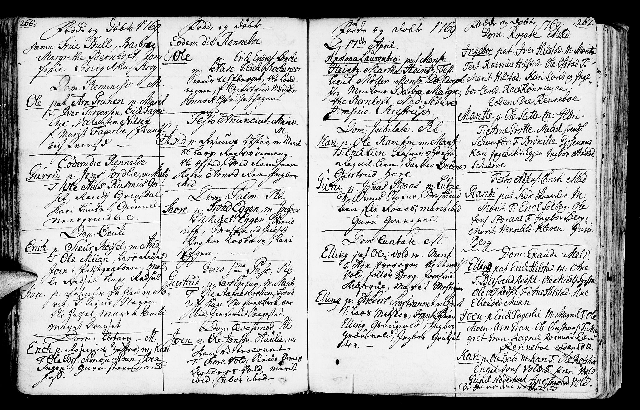 Ministerialprotokoller, klokkerbøker og fødselsregistre - Sør-Trøndelag, SAT/A-1456/672/L0851: Parish register (official) no. 672A04, 1751-1775, p. 266-267