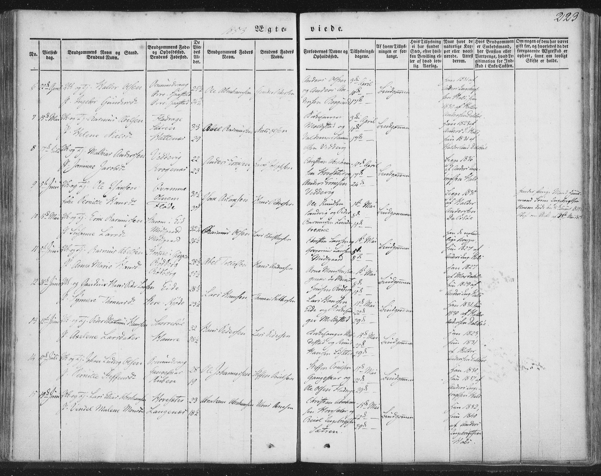 Selje sokneprestembete, AV/SAB-A-99938/H/Ha/Haa/Haaa: Parish register (official) no. A 10, 1844-1858, p. 223