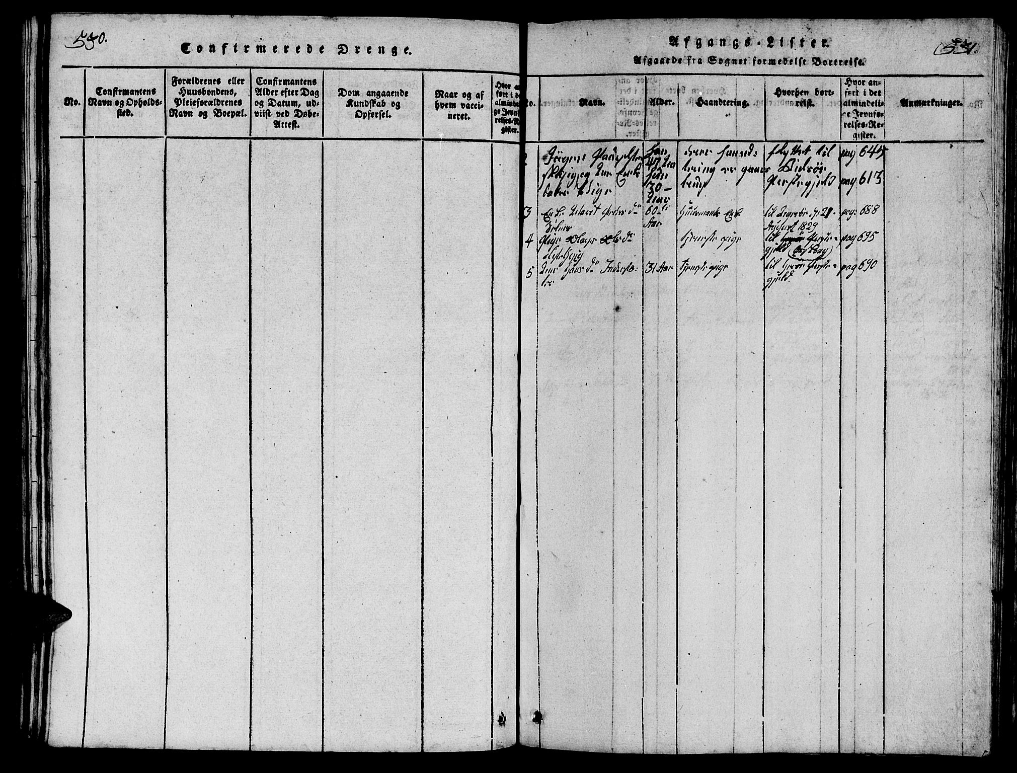 Ministerialprotokoller, klokkerbøker og fødselsregistre - Møre og Romsdal, SAT/A-1454/539/L0535: Parish register (copy) no. 539C01, 1818-1842, p. 550-551