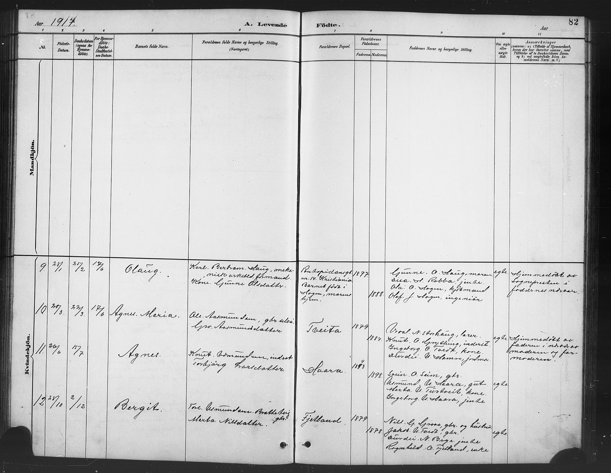 Røldal sokneprestembete, SAB/A-100247: Parish register (copy) no. A 3, 1887-1917, p. 82