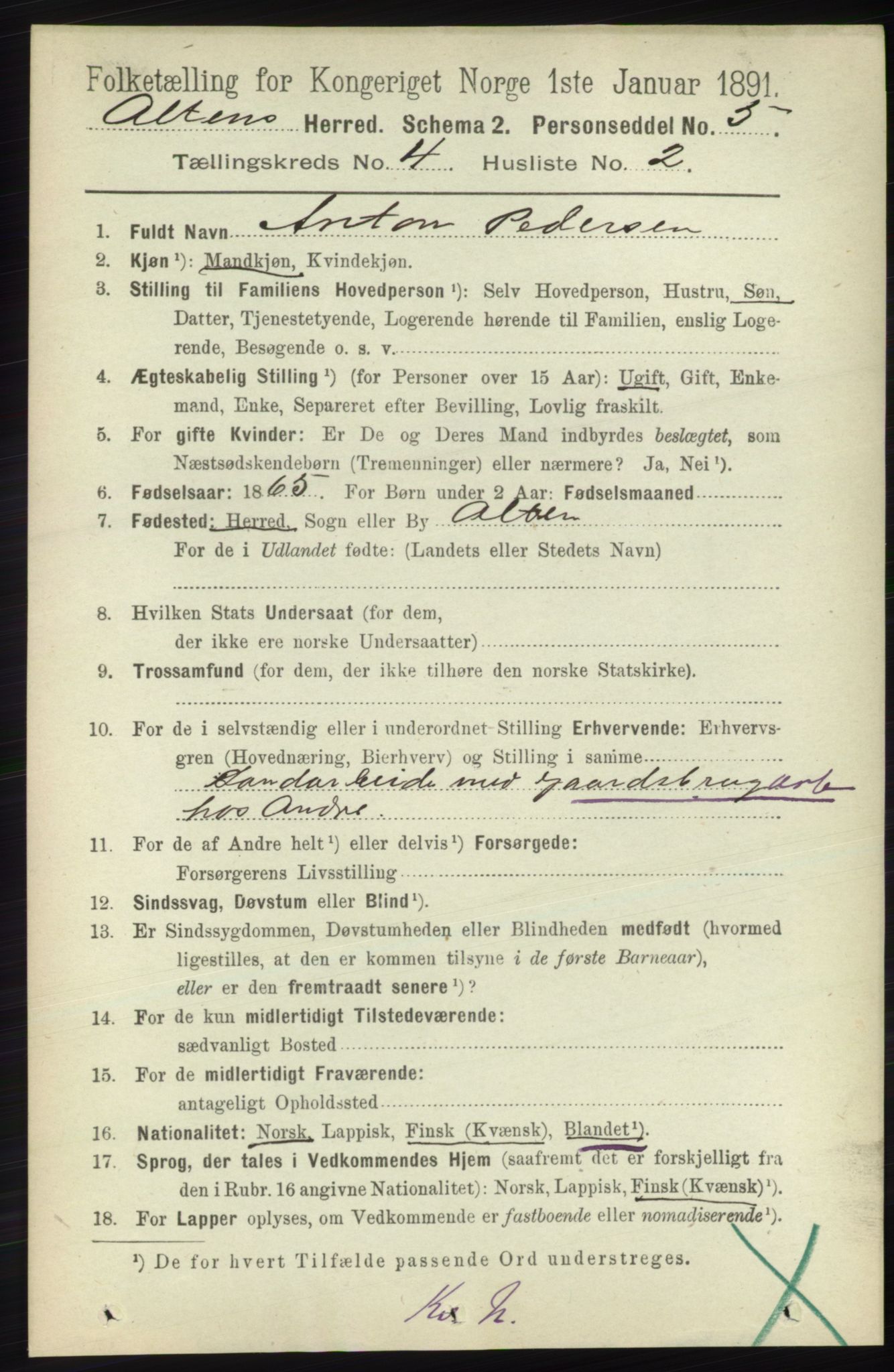 RA, 1891 census for 2012 Alta, 1891, p. 1370