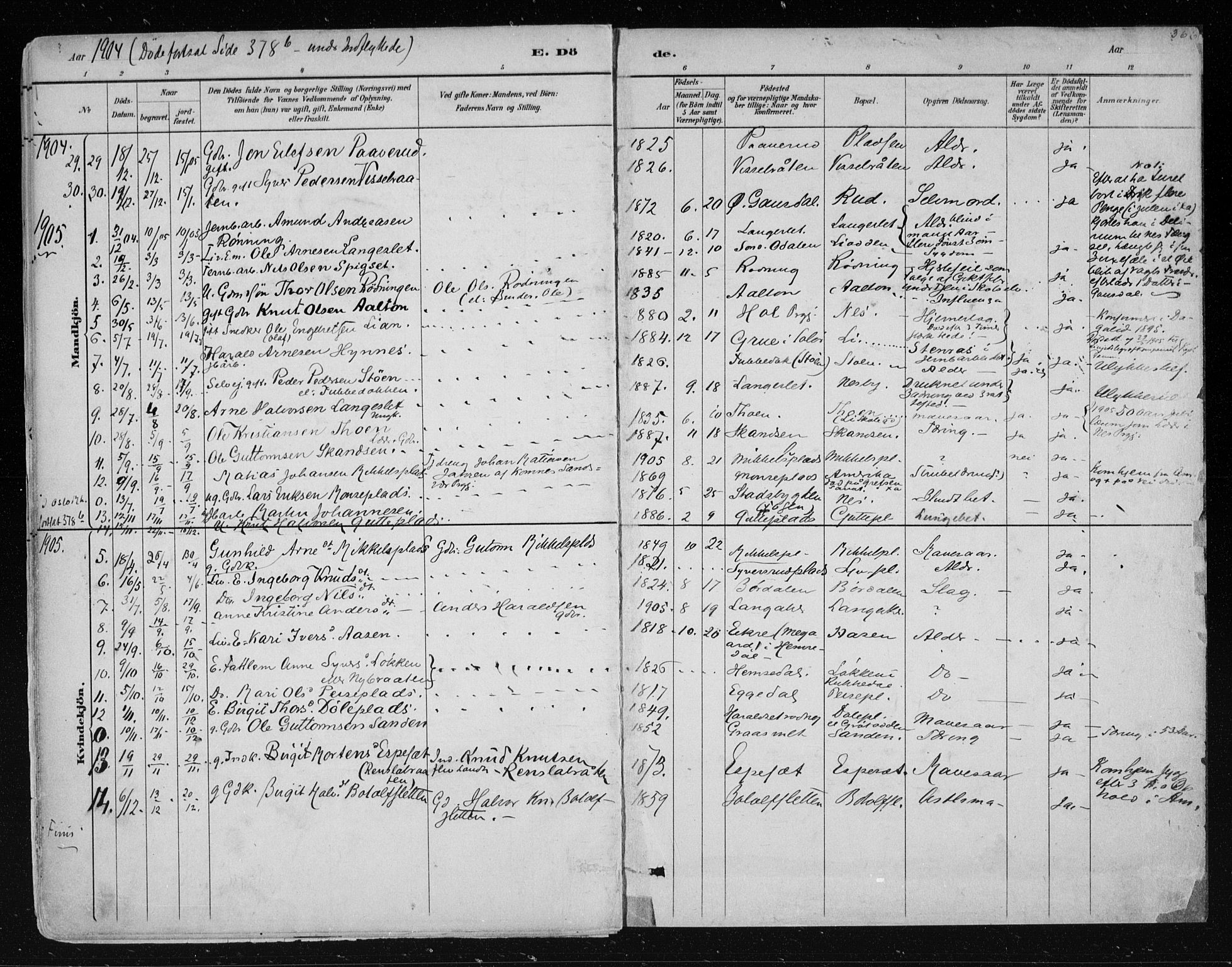 Nes kirkebøker, AV/SAKO-A-236/F/Fa/L0011: Parish register (official) no. 11, 1881-1912, p. 366