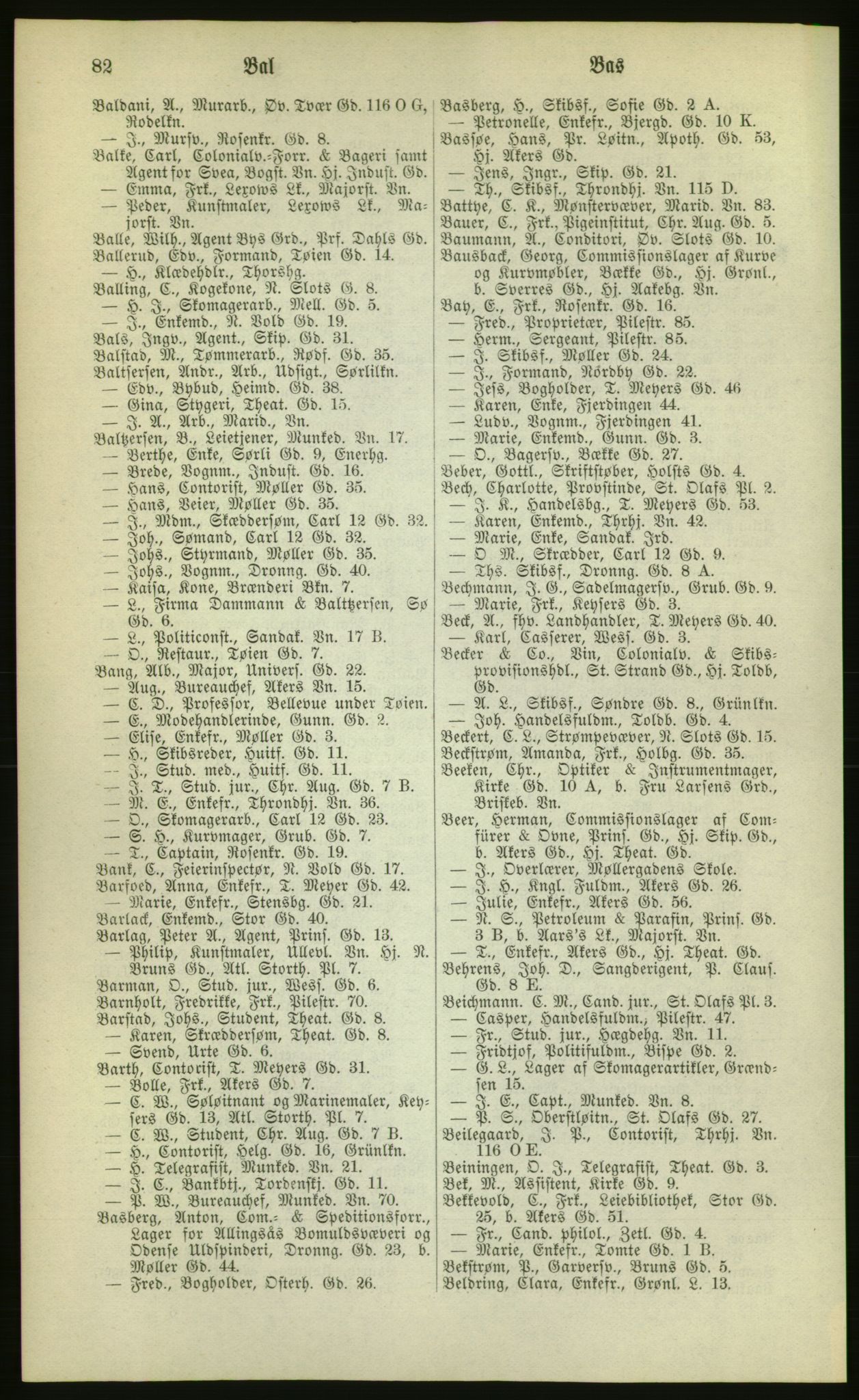 Kristiania/Oslo adressebok, PUBL/-, 1880, p. 82