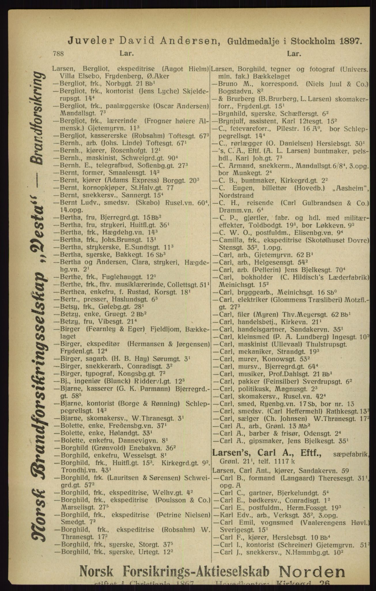 Kristiania/Oslo adressebok, PUBL/-, 1916, p. 788