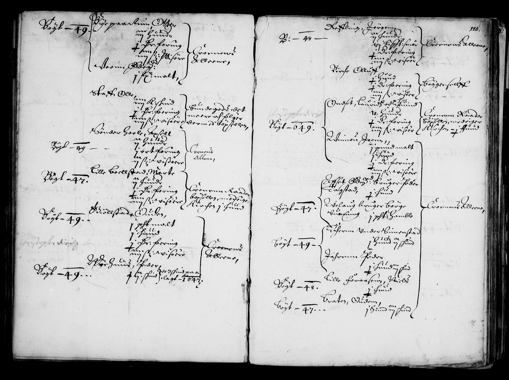 Rentekammeret inntil 1814, Realistisk ordnet avdeling, AV/RA-EA-4070/N/Na/L0001: [XI f]: Akershus stifts jordebok, 1652, p. 109b-110a