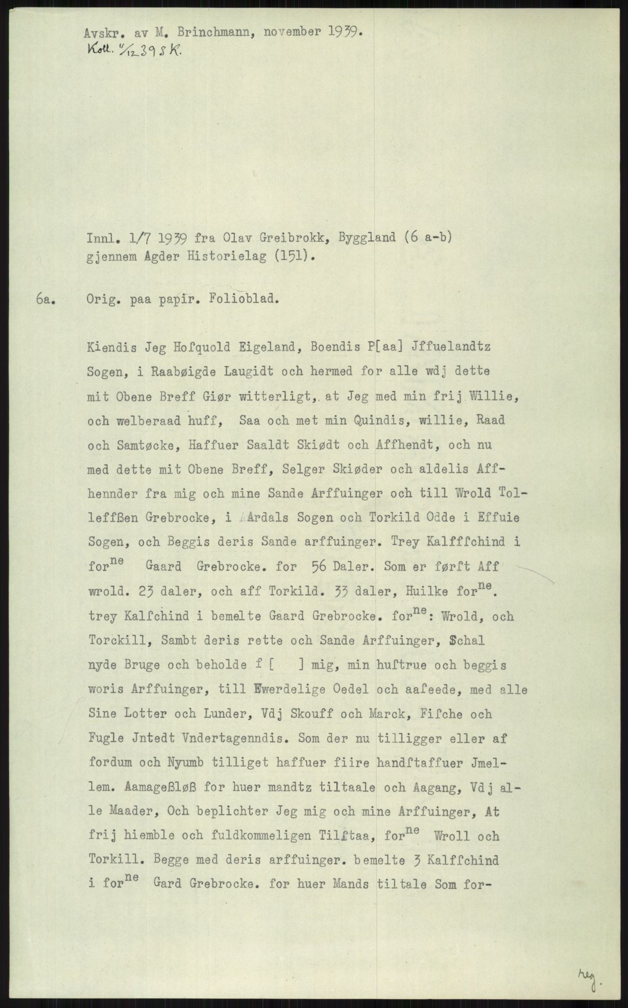 Samlinger til kildeutgivelse, Diplomavskriftsamlingen, AV/RA-EA-4053/H/Ha, p. 2408