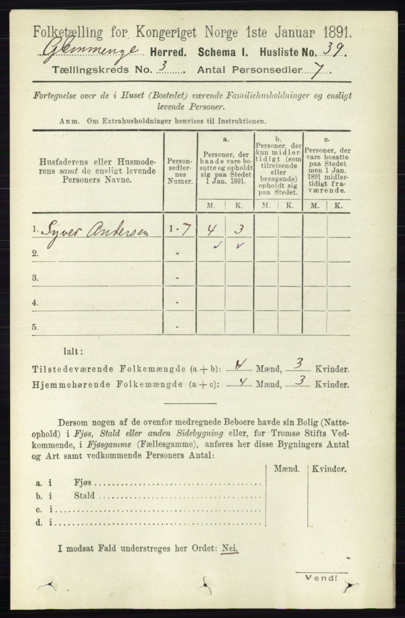 RA, 1891 census for 0132 Glemmen, 1891, p. 1830