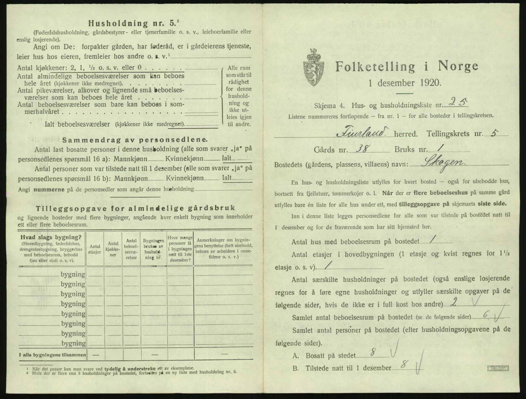 SAK, 1920 census for Finsland, 1920, p. 362