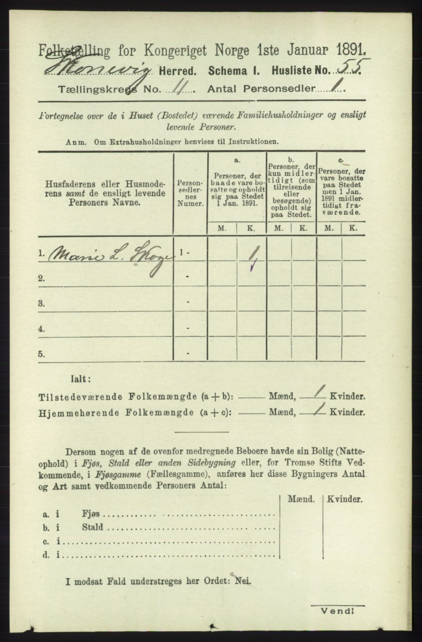 RA, 1891 census for 1212 Skånevik, 1891, p. 3306