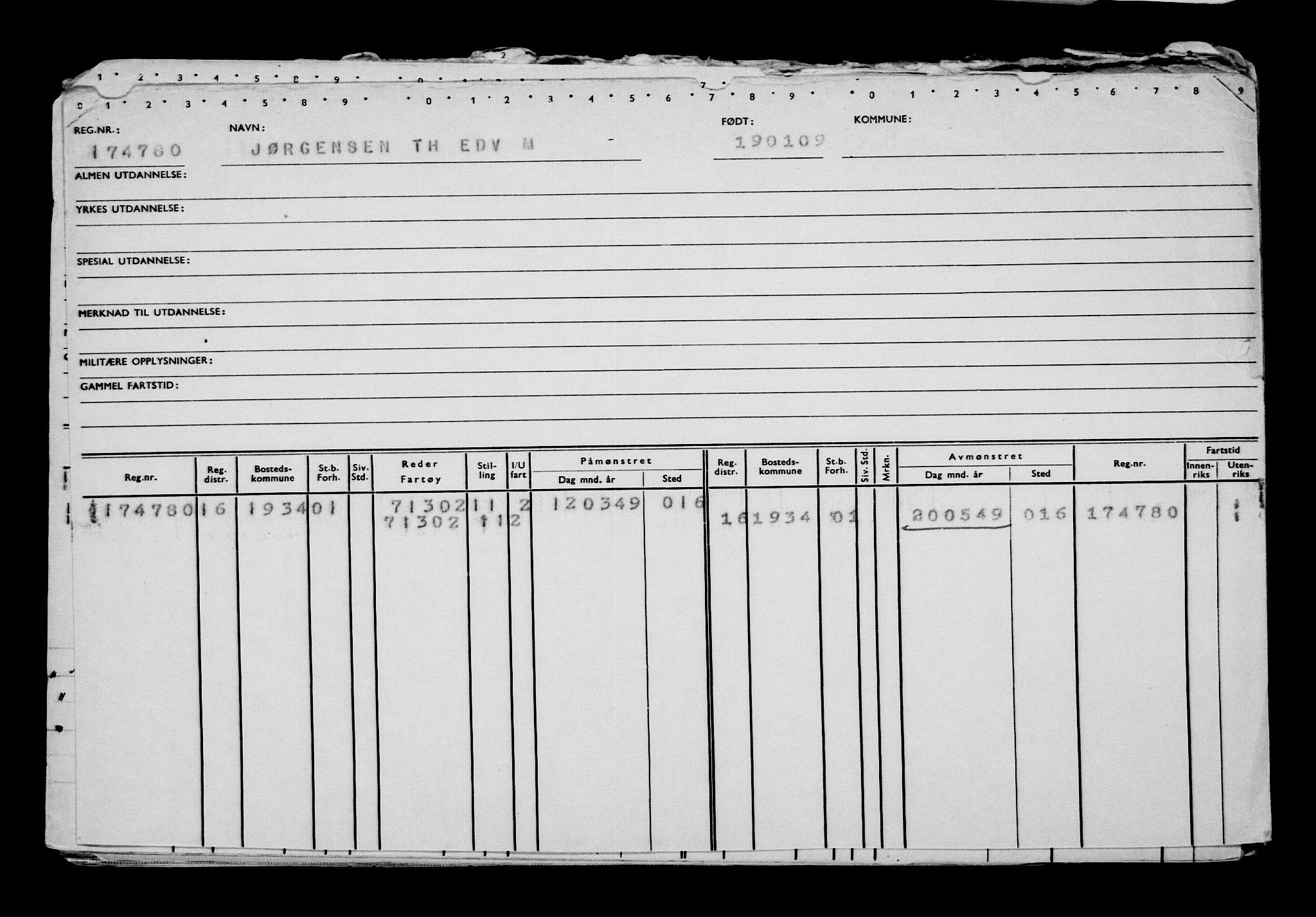 Direktoratet for sjømenn, AV/RA-S-3545/G/Gb/L0081: Hovedkort, 1909, p. 315