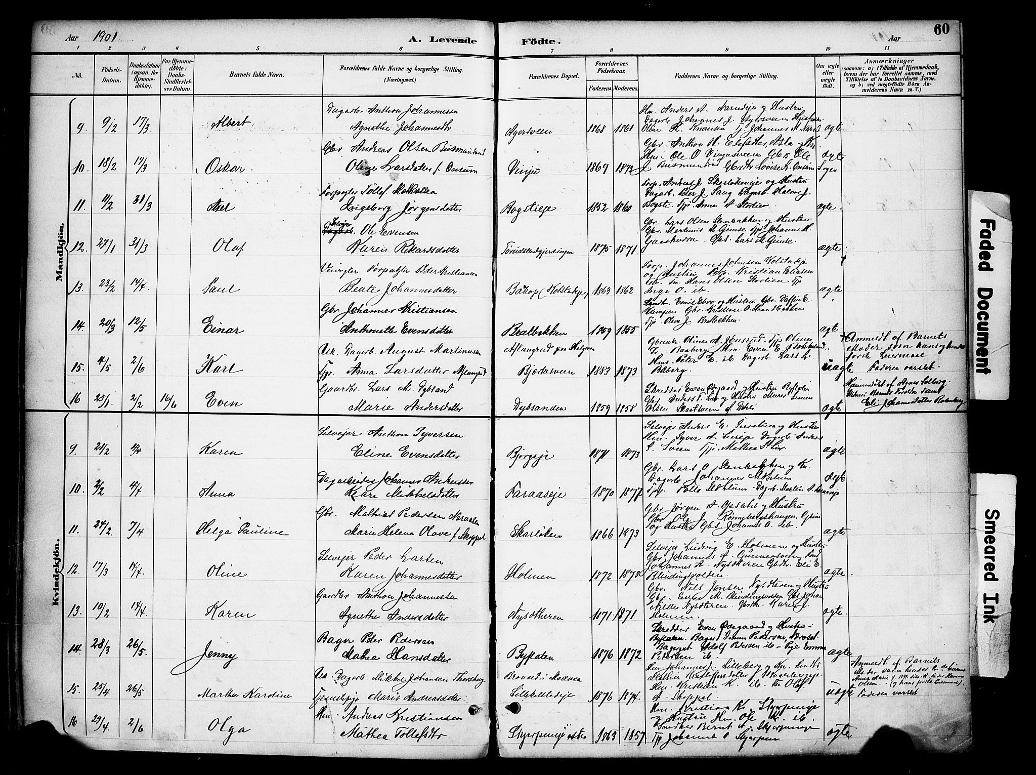 Ringsaker prestekontor, AV/SAH-PREST-014/K/Ka/L0016: Parish register (official) no. 16, 1891-1904, p. 60