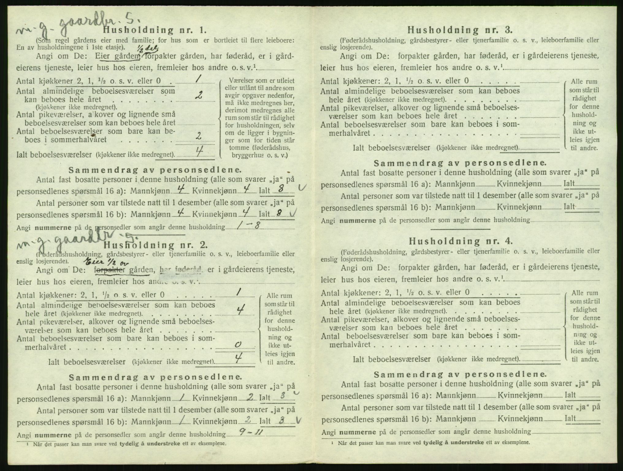 SAT, 1920 census for Skodje, 1920, p. 116