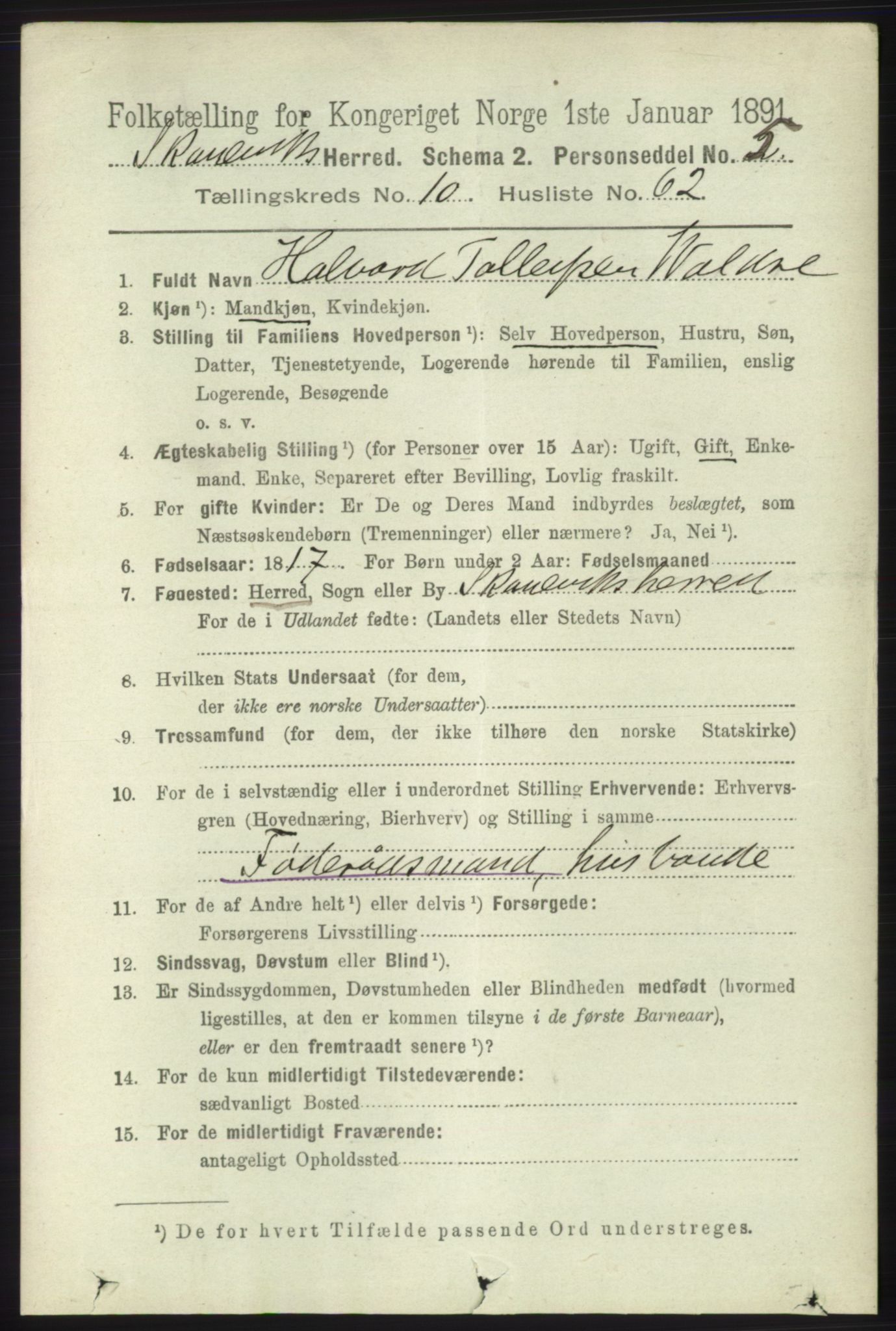 RA, 1891 census for 1212 Skånevik, 1891, p. 3246