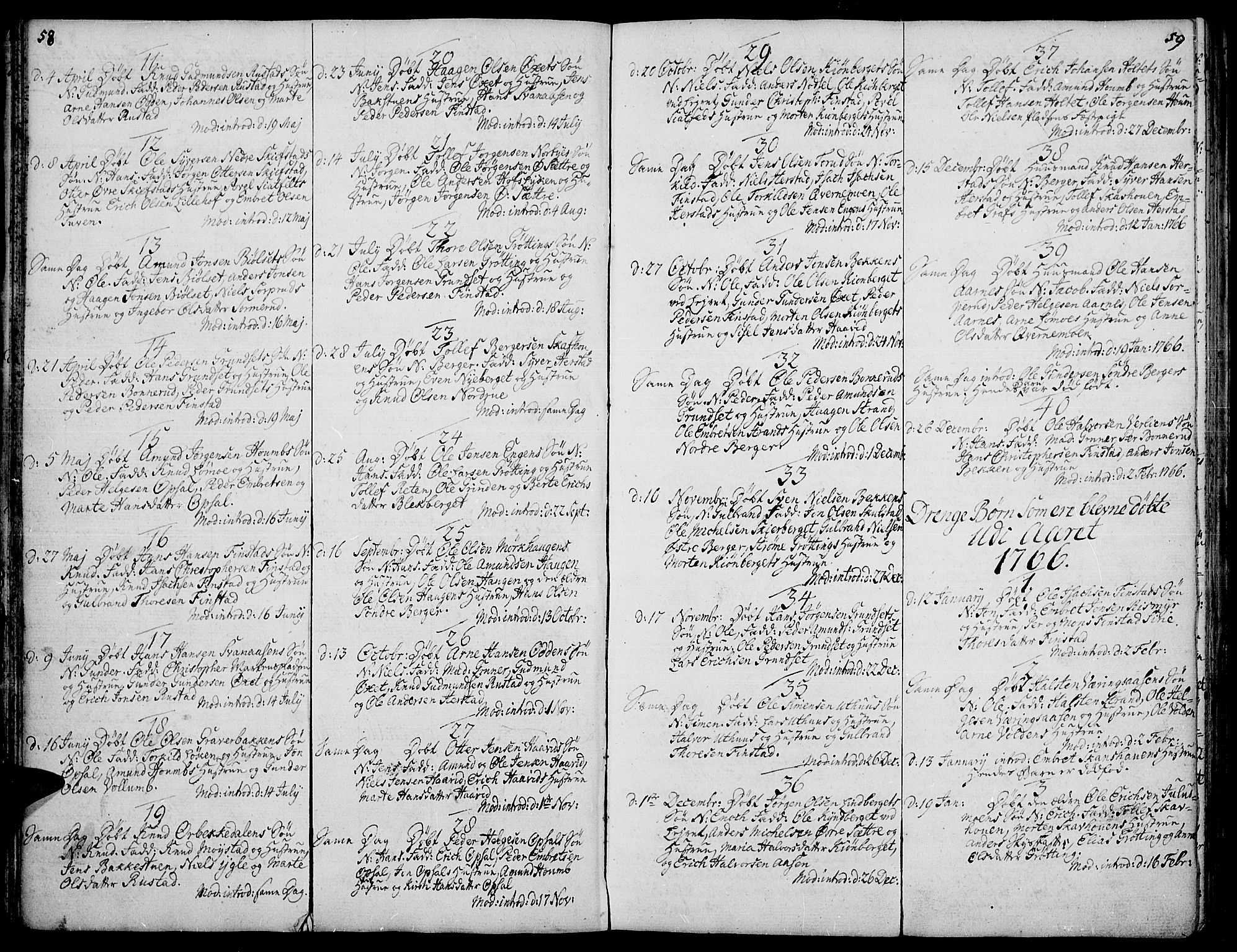 Elverum prestekontor, AV/SAH-PREST-044/H/Ha/Haa/L0003: Parish register (official) no. 3, 1757-1776, p. 58-59
