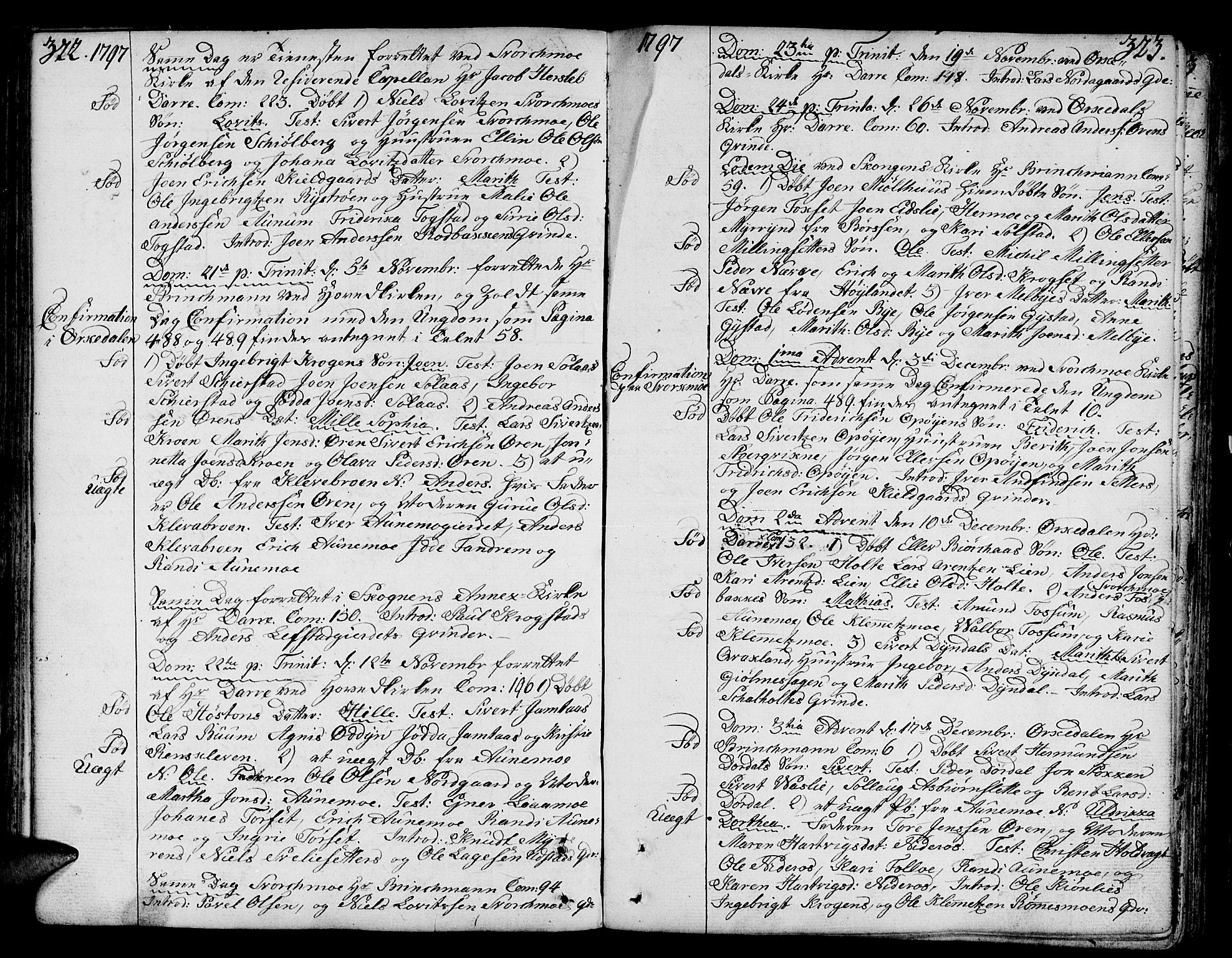 Ministerialprotokoller, klokkerbøker og fødselsregistre - Sør-Trøndelag, SAT/A-1456/668/L0802: Parish register (official) no. 668A02, 1776-1799, p. 322-323