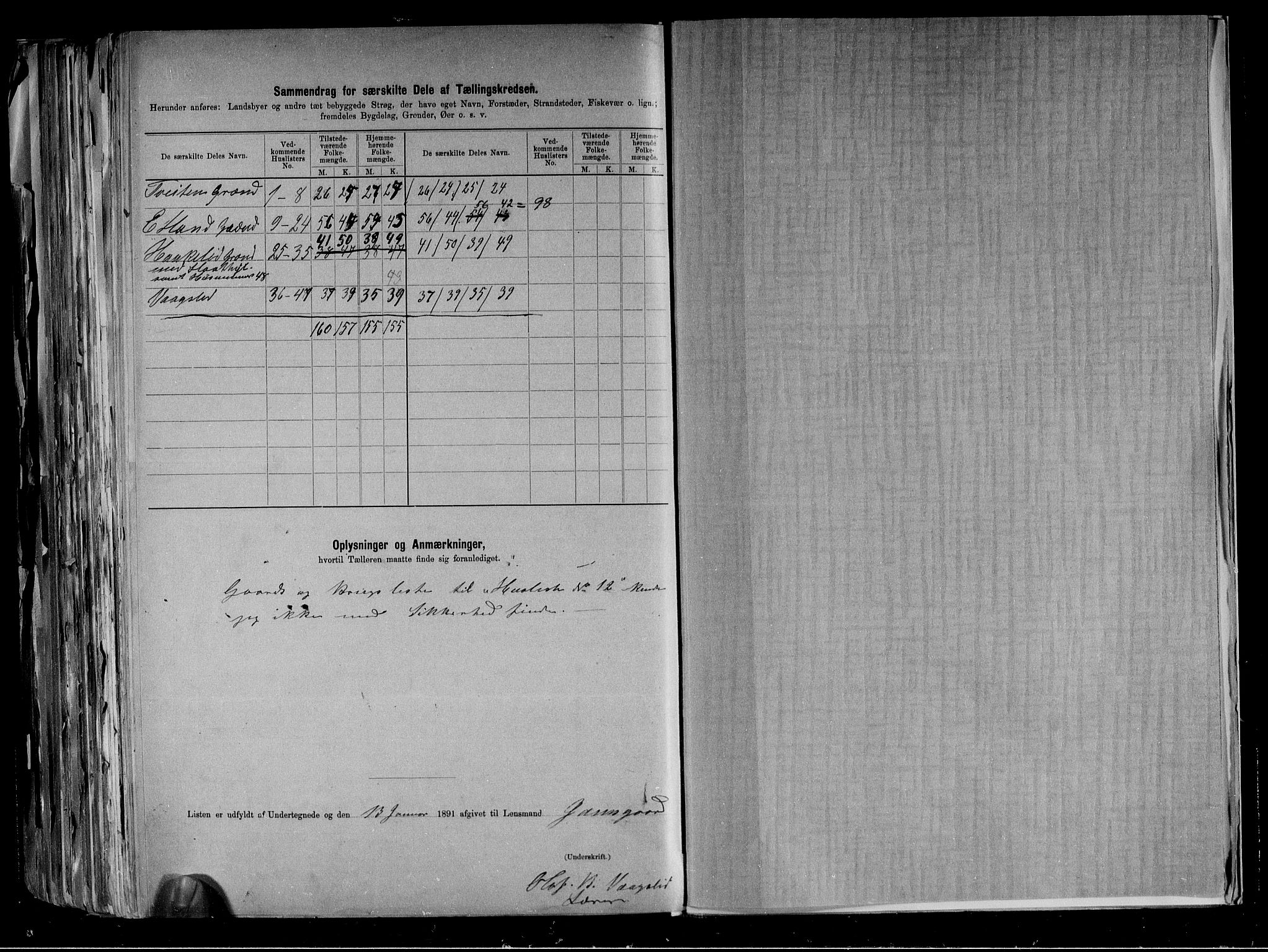 RA, 1891 census for 0834 Vinje, 1891, p. 18