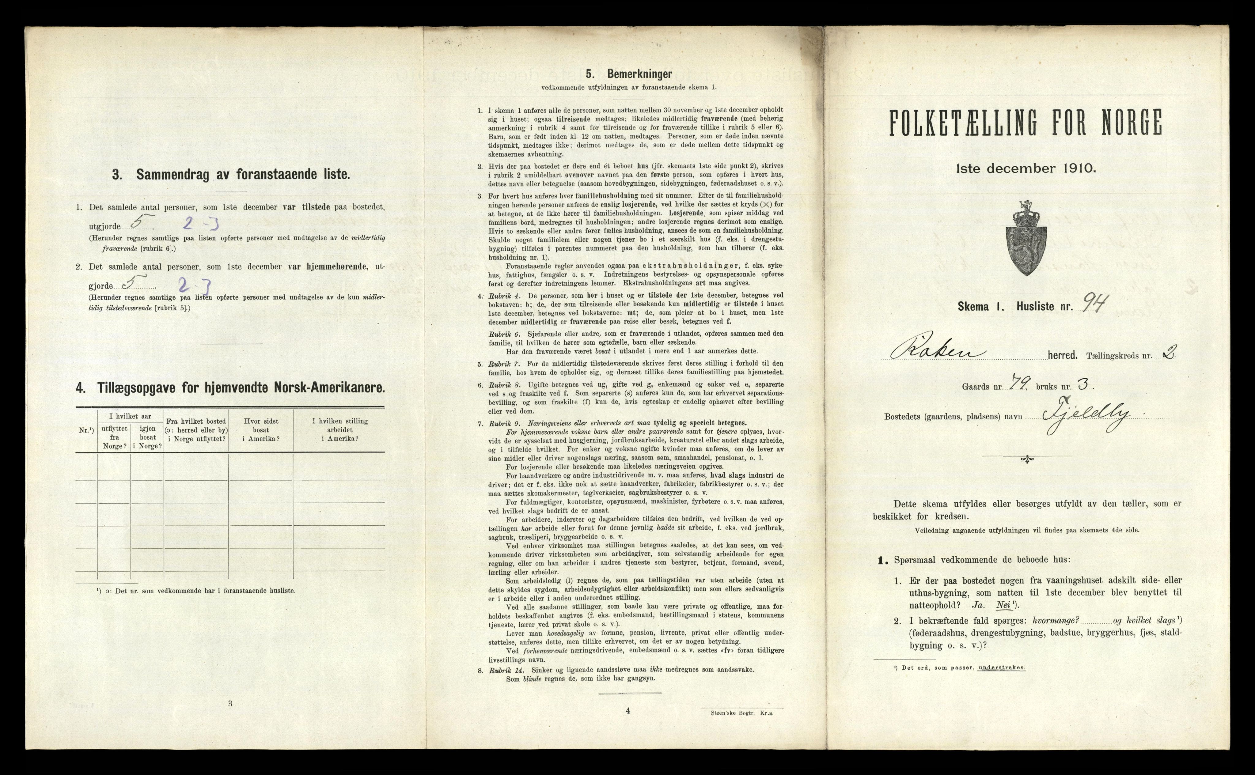 RA, 1910 census for Røyken, 1910, p. 351